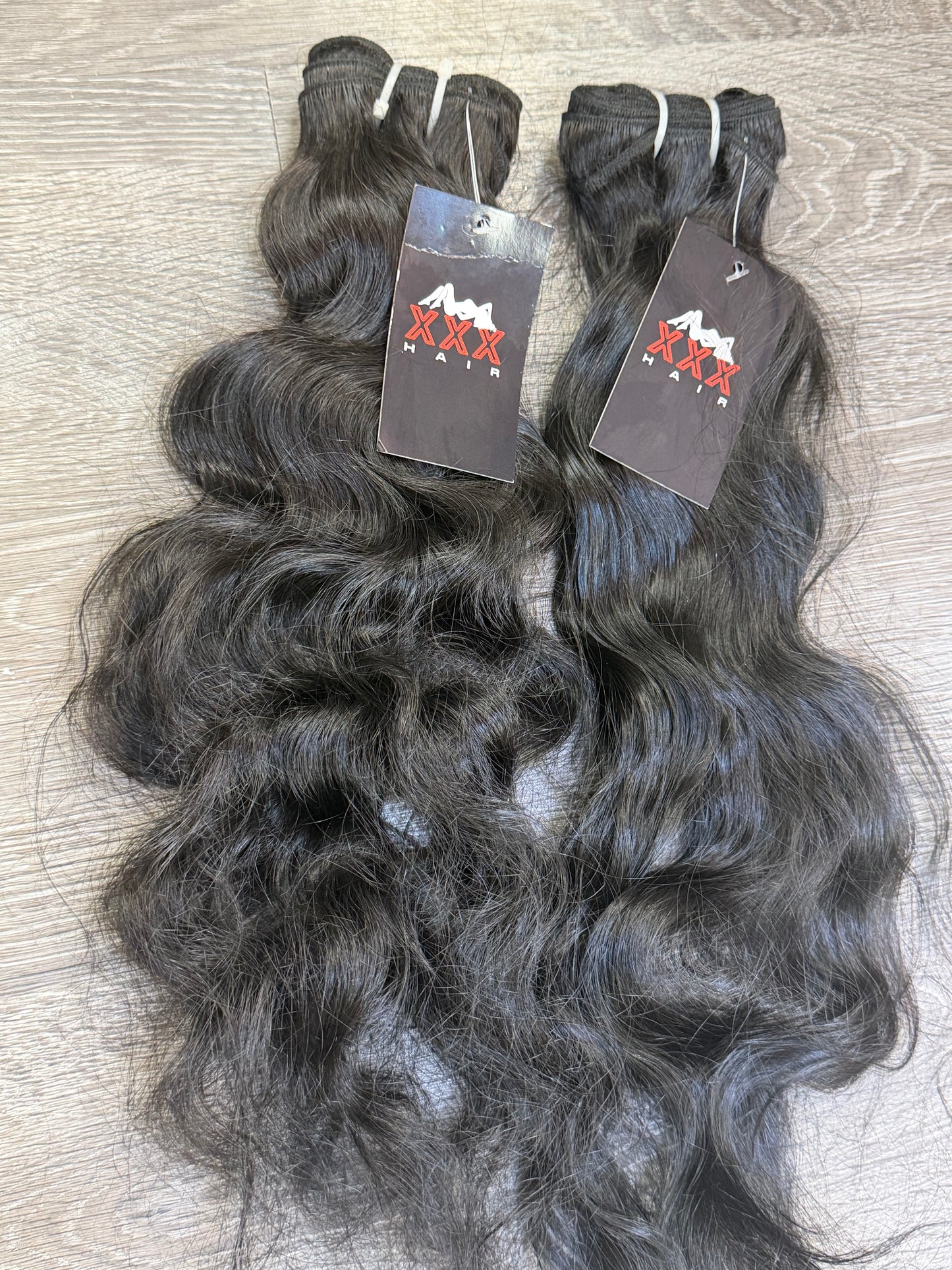 2 Bundles Raw Indian Wavy Curly Single Donor Hair Deal 20”20”
