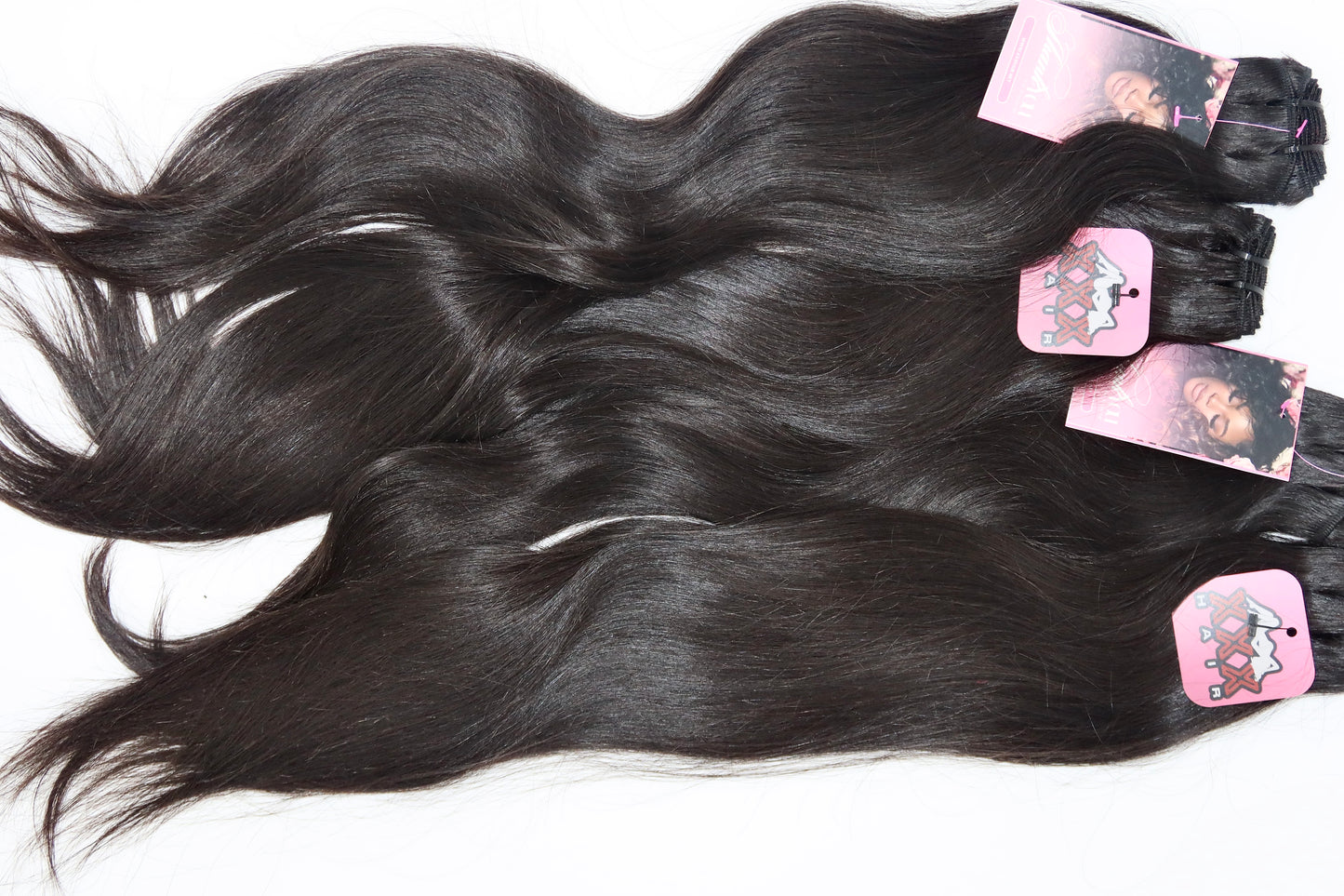 22” Raw Indian Straight Human Hair Bundle