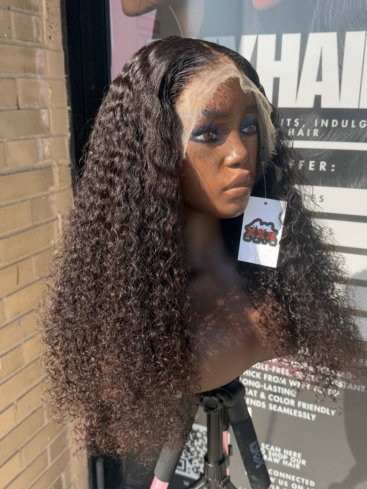 18” Raw Burmese Curly HD 13*6 Lace Frontal Wig