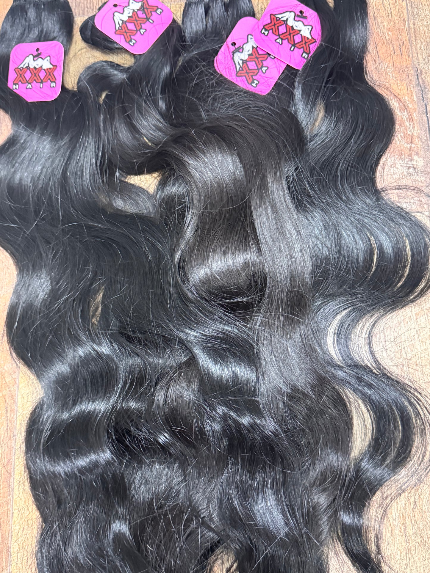 4 Bundles of 32” Raw Cambodian Wavy Human Hair Bundles Deal
