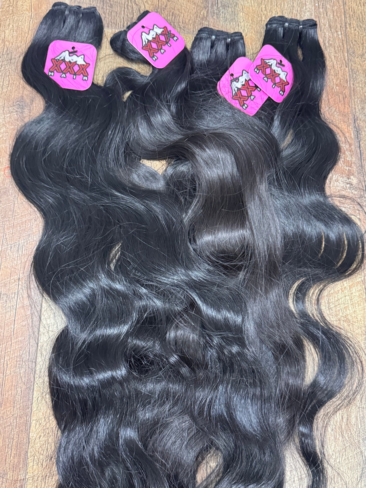 4 Bundles of 32” Raw Cambodian Wavy Human Hair Bundles Deal