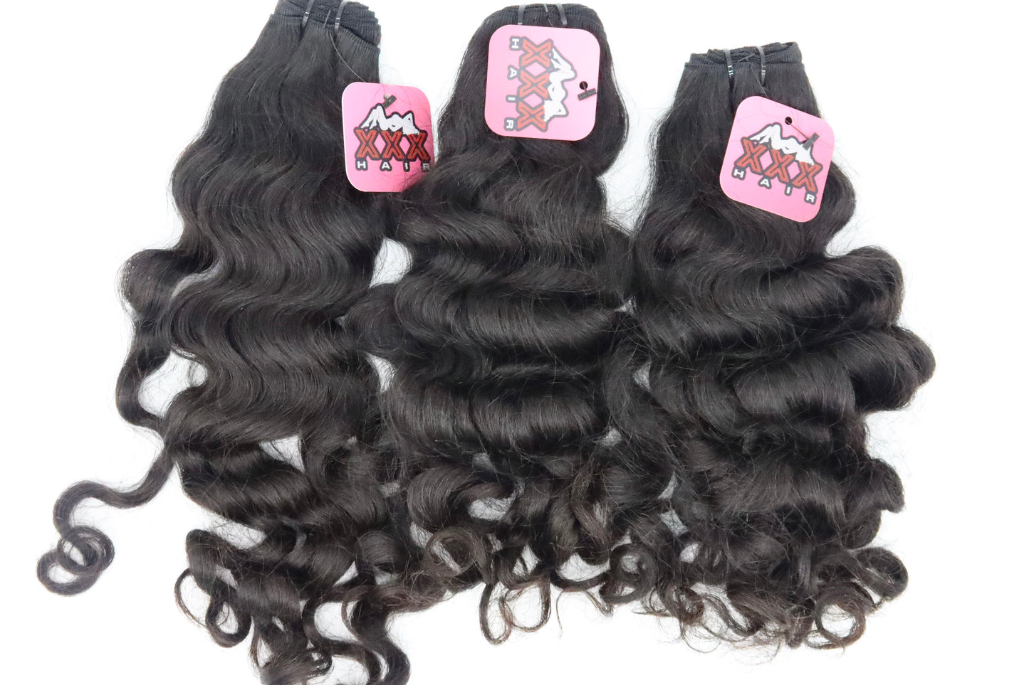 3 Bundles Raw Indian Wavy Curly 20”20”20” Human Hair Bundle Deal