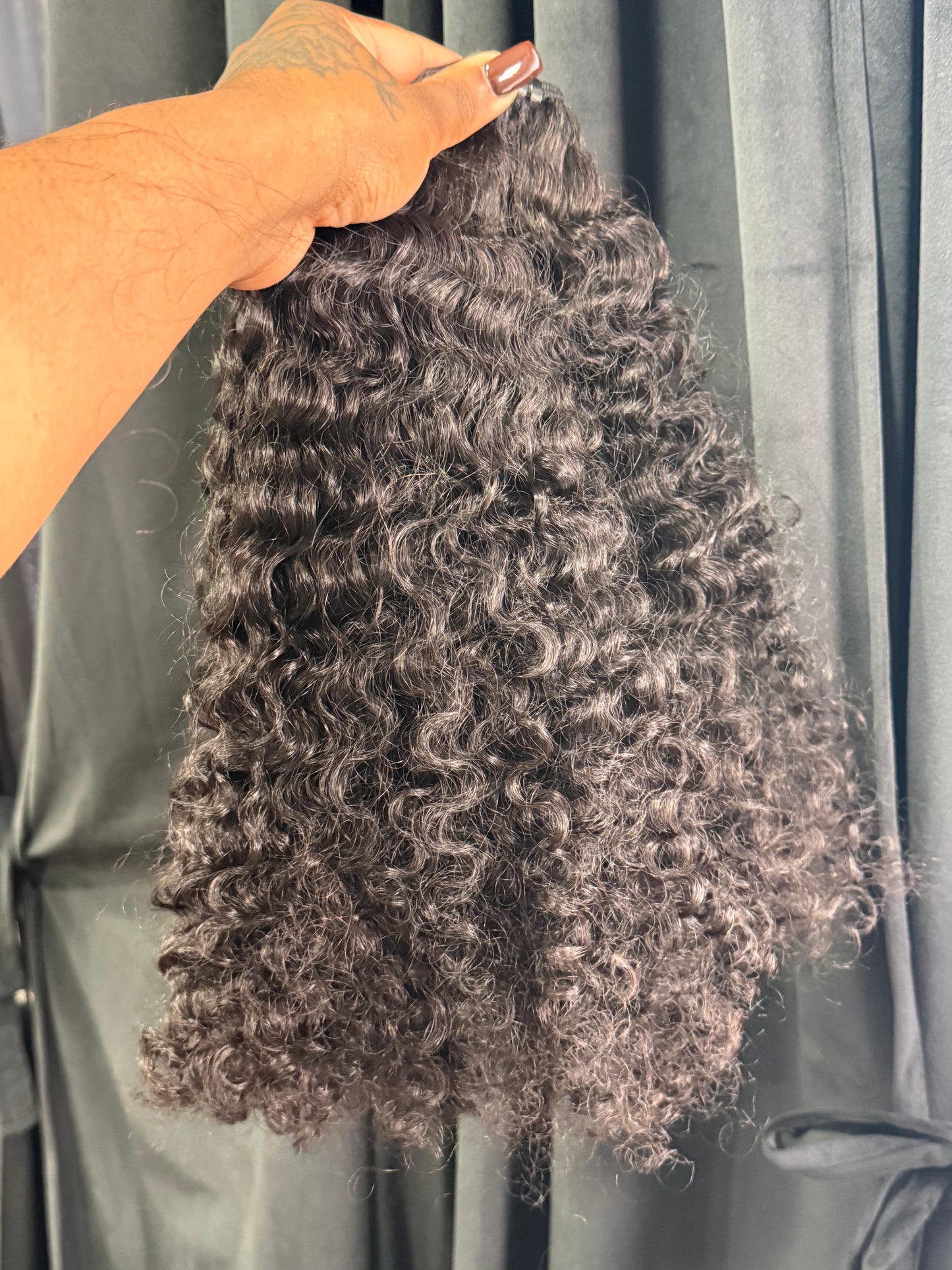 2 Bundles Of Raw Cambodian Curly Human Hair Deal 22”22” (SALE)
