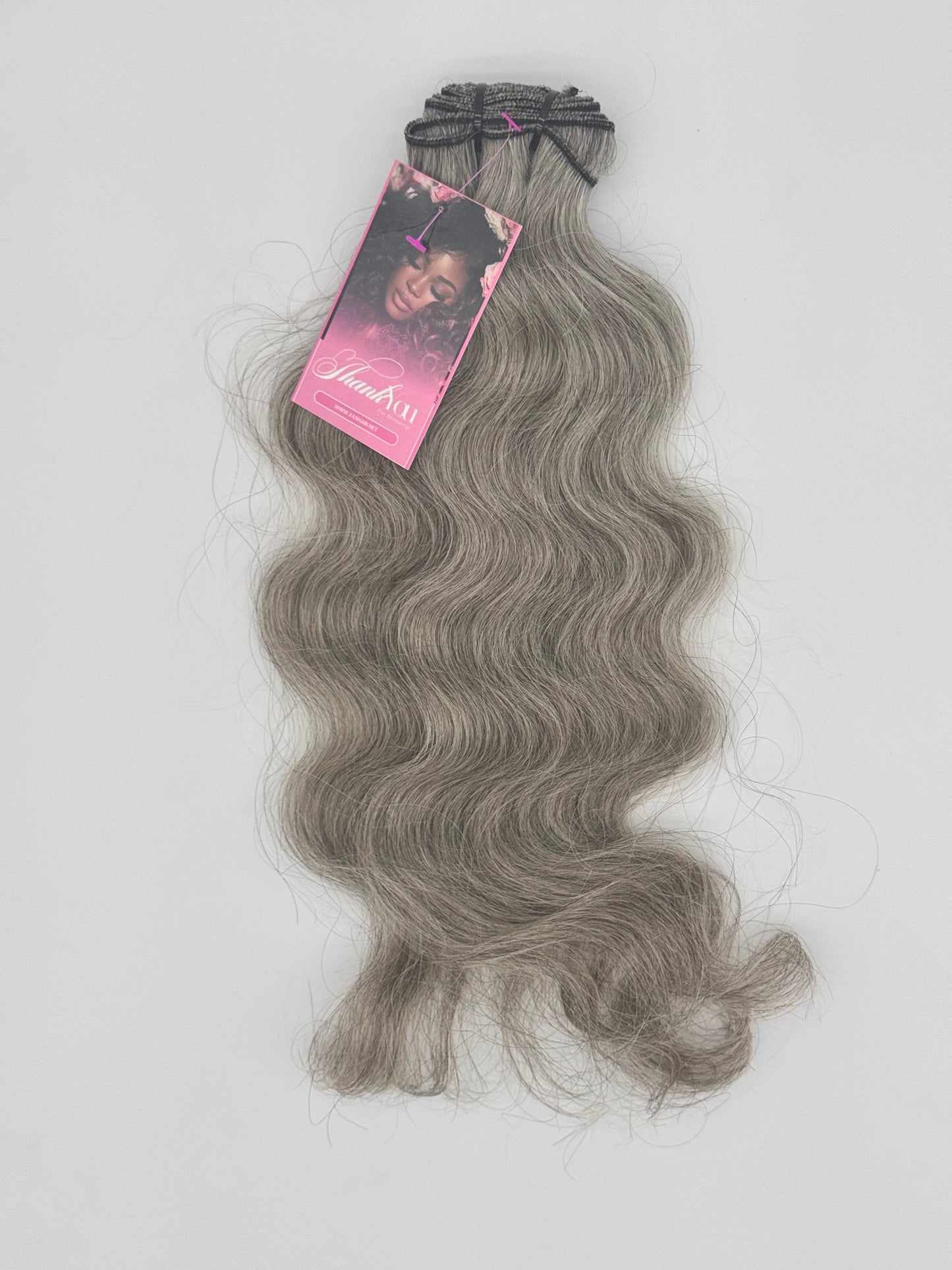 16” Grey Raw Indian Human Hair Bundle