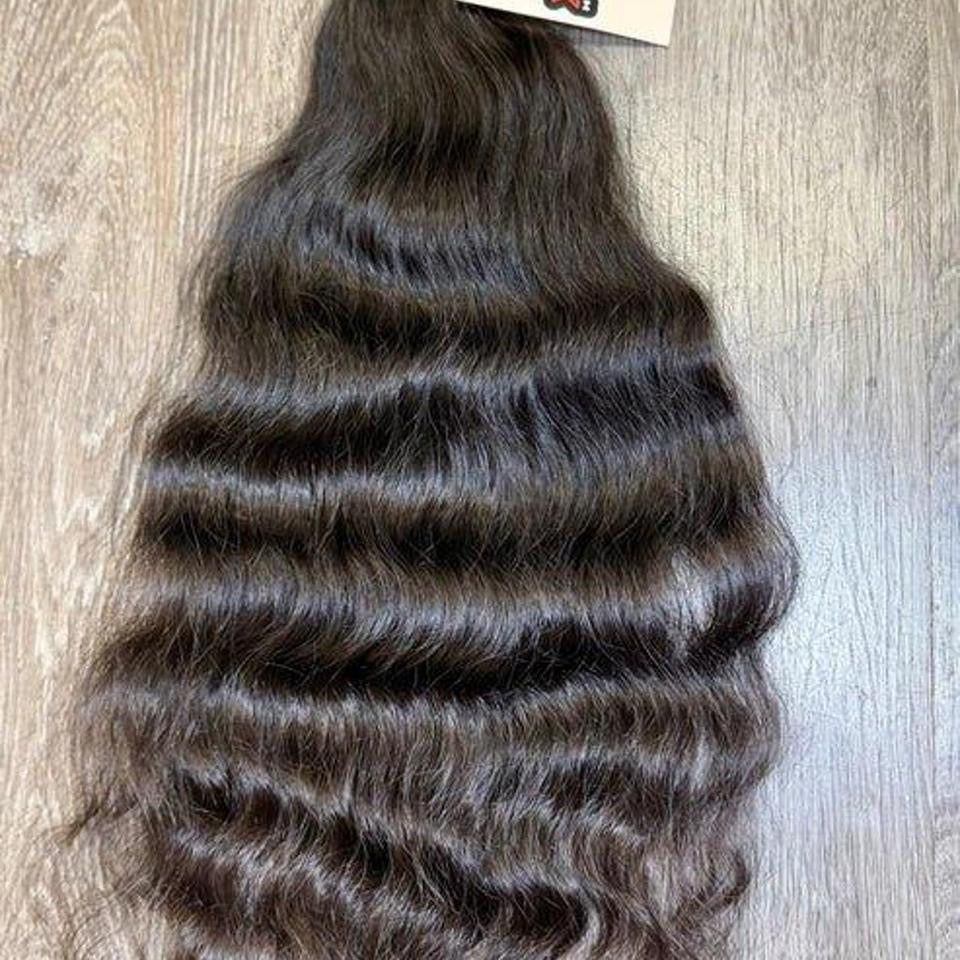 22” raw Indian wavy human hair bundle