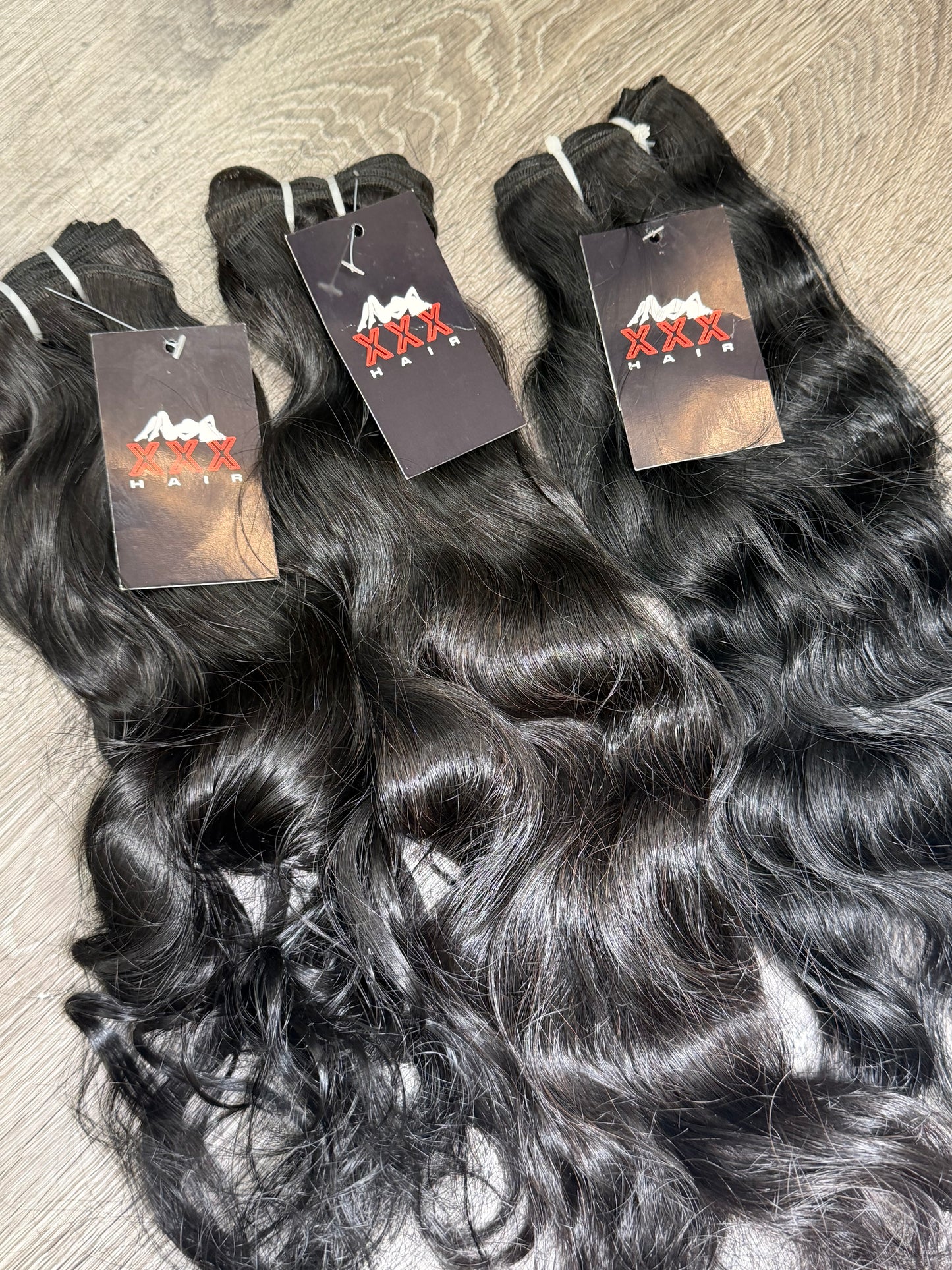 3 Bundles Raw Indian Single Donor Wavy Hair Deal 20”20”20”