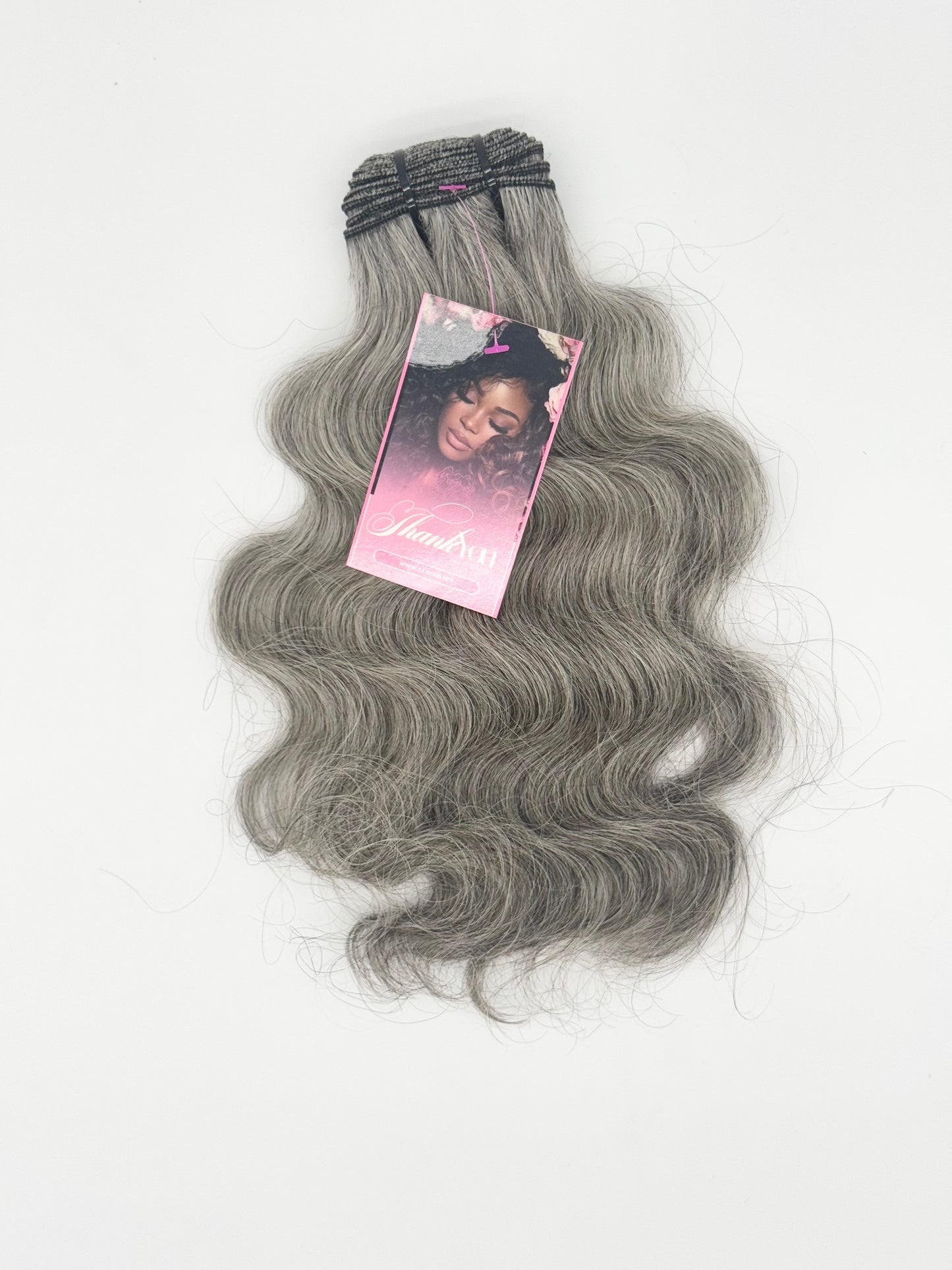 12” Grey Raw Indian Human Hair Bundle