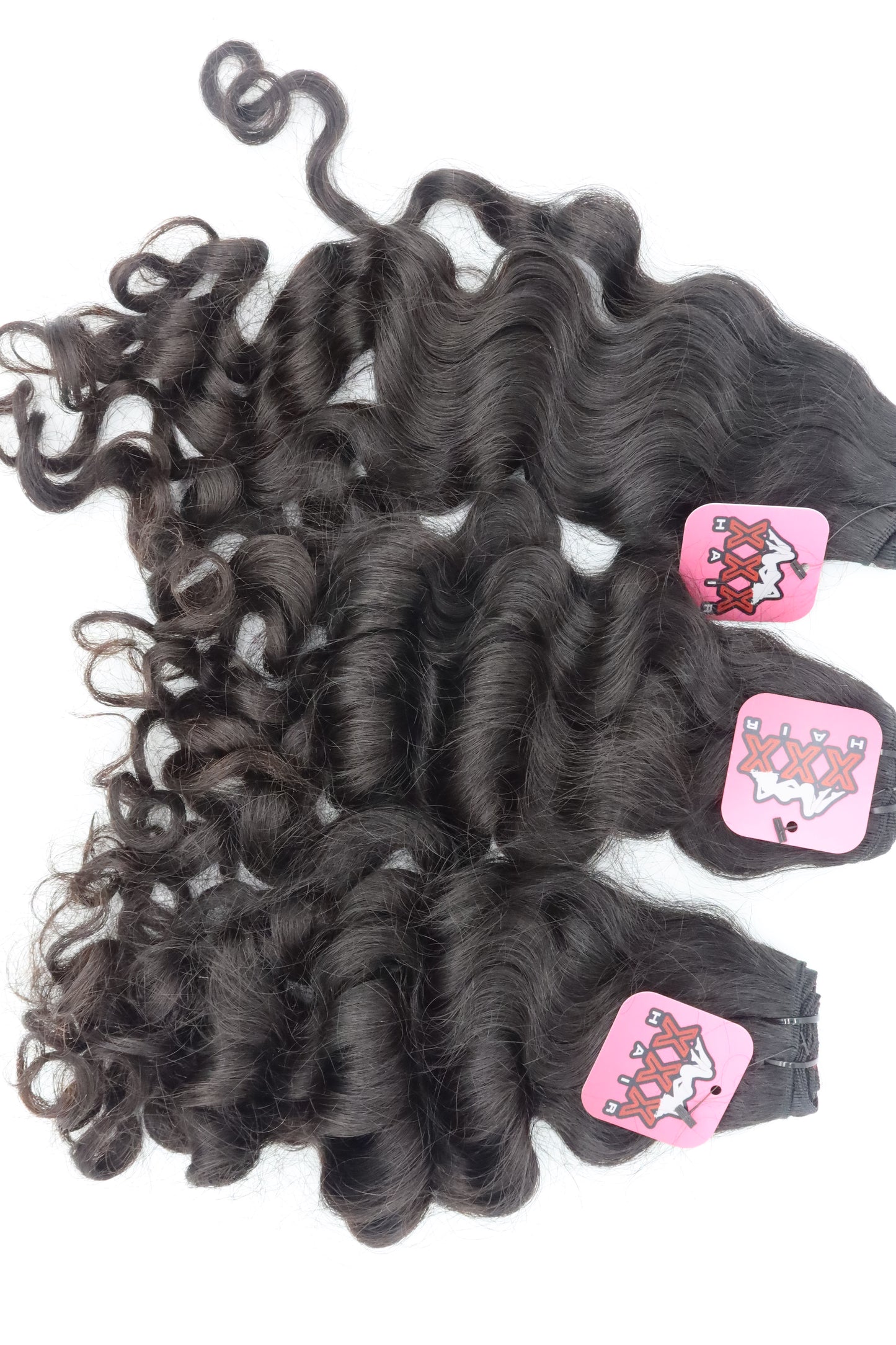 3 Bundles Raw Indian Wavy Curly 20”20”20” Human Hair Bundle Deal