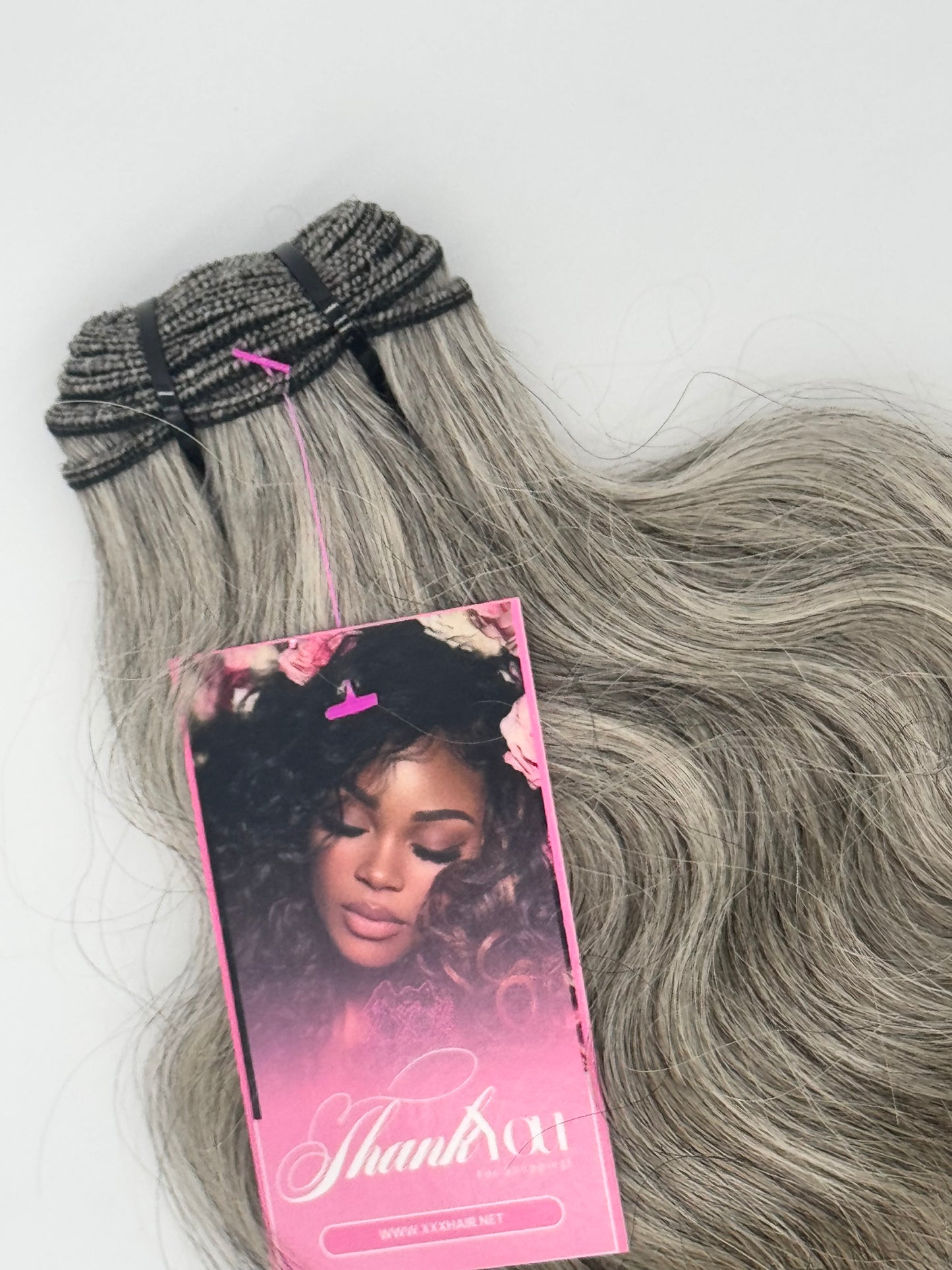 14" Grey Raw Indian Wavy Human Hair Bundle