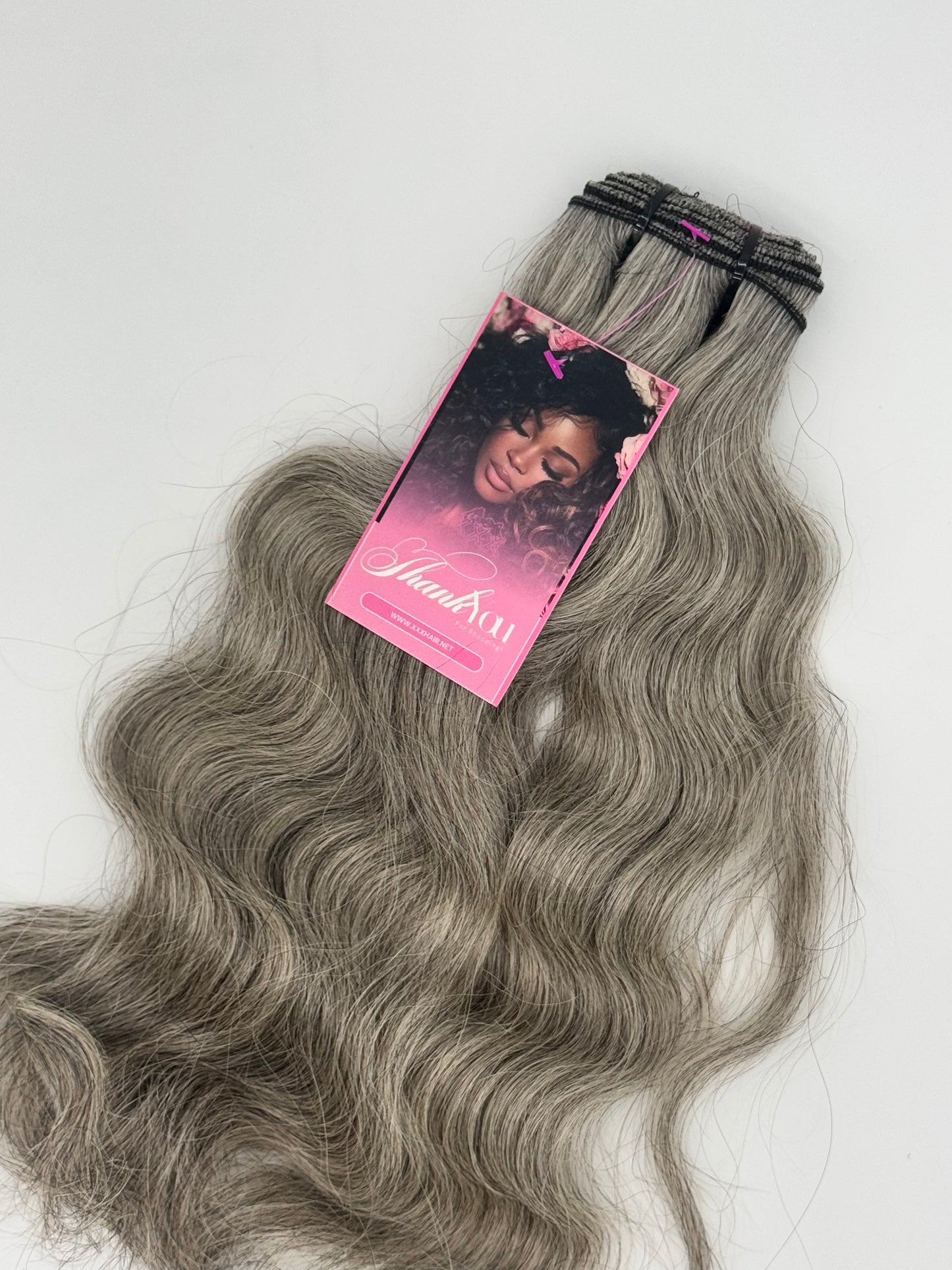 14" Grey Raw Indian Wavy Human Hair Bundle