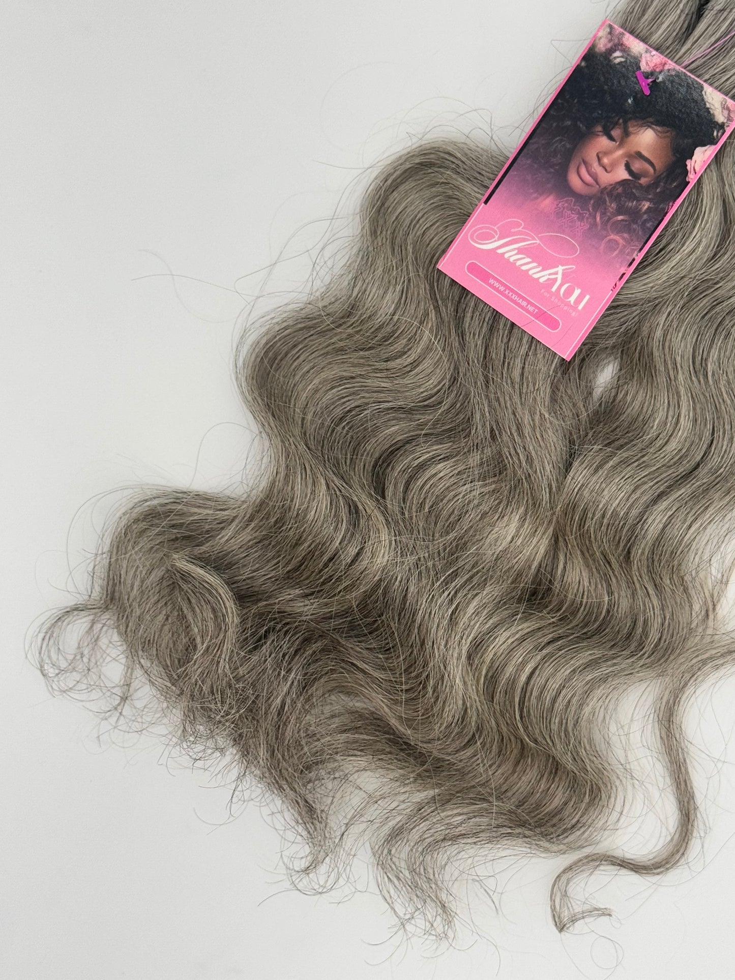 14" Grey Raw Indian Wavy Human Hair Bundle