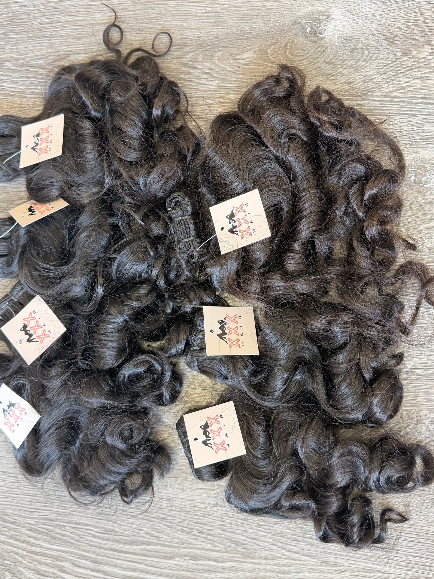 16” Temple Raw Indian Wavy Curly Human Hair Bundle