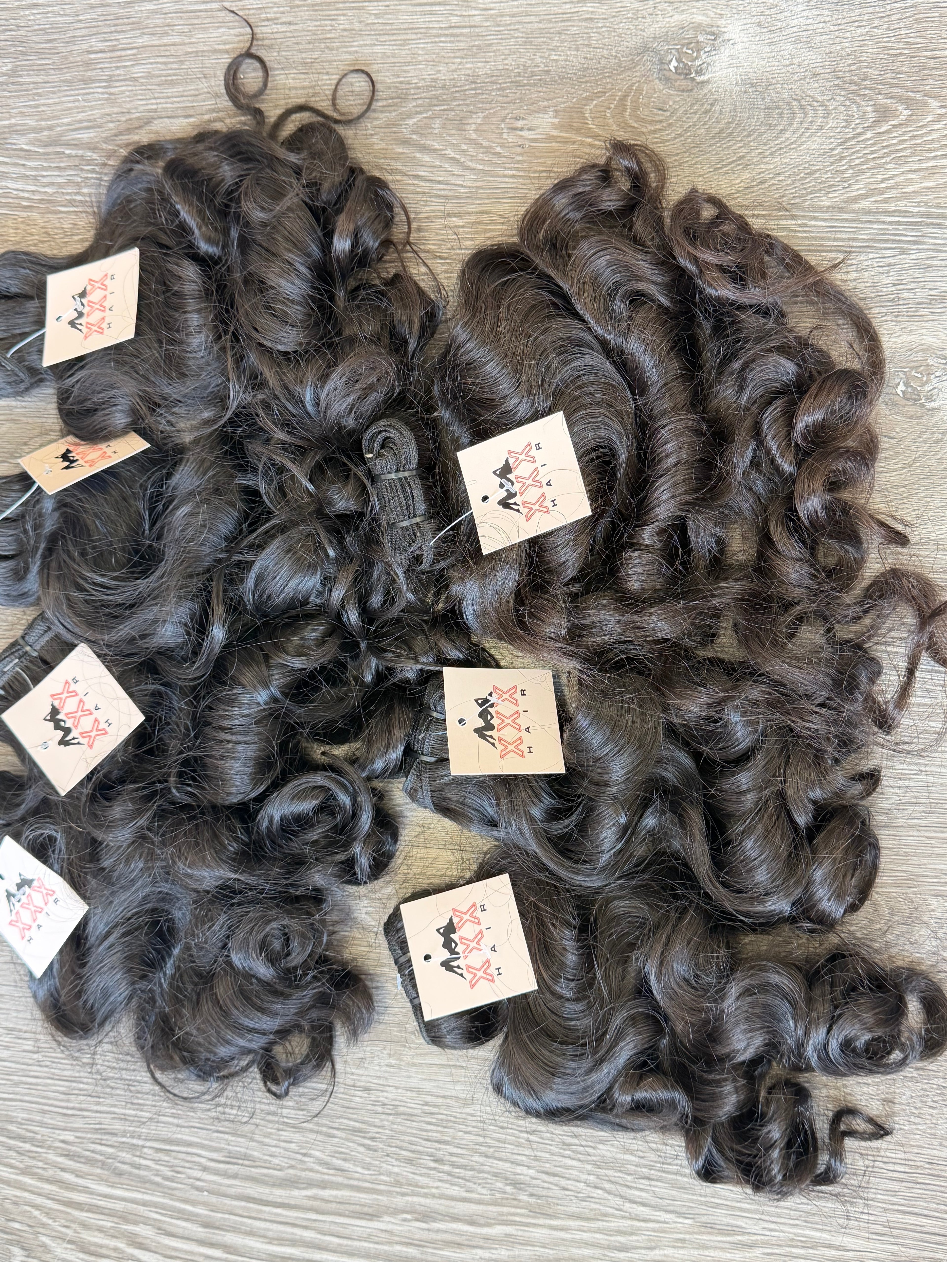 18” Temple Raw Indian Wavy Curly Human Hair Bundle