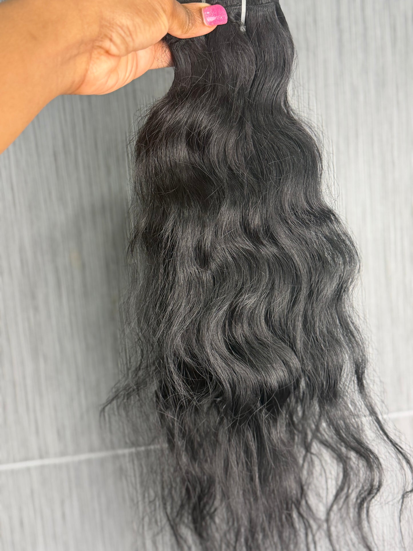 22” Raw Indian Natural Wave Jet Black SALE