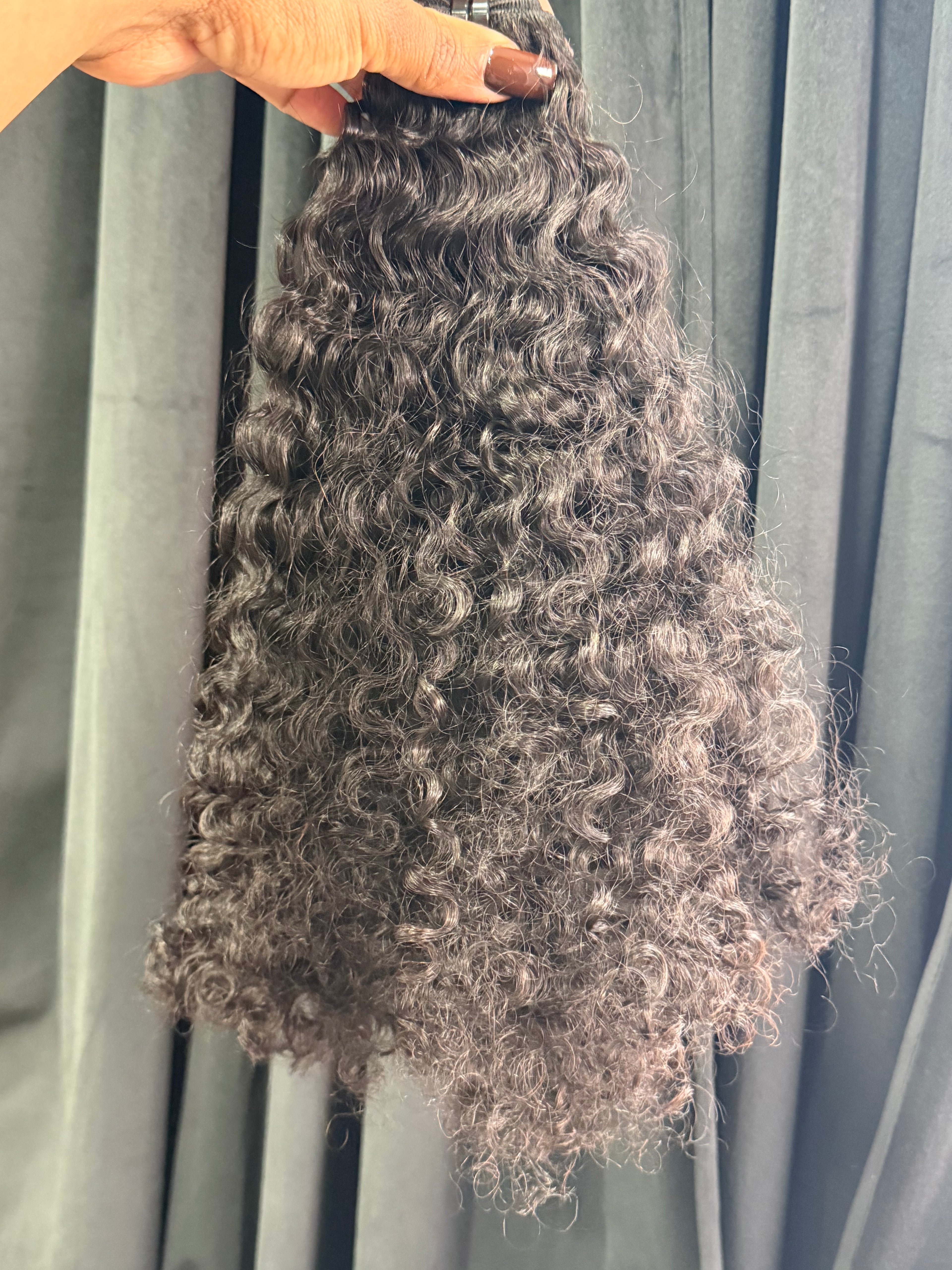 2 Bundles Of Raw Cambodian Curly Human Hair Deal 22”22” (SALE)