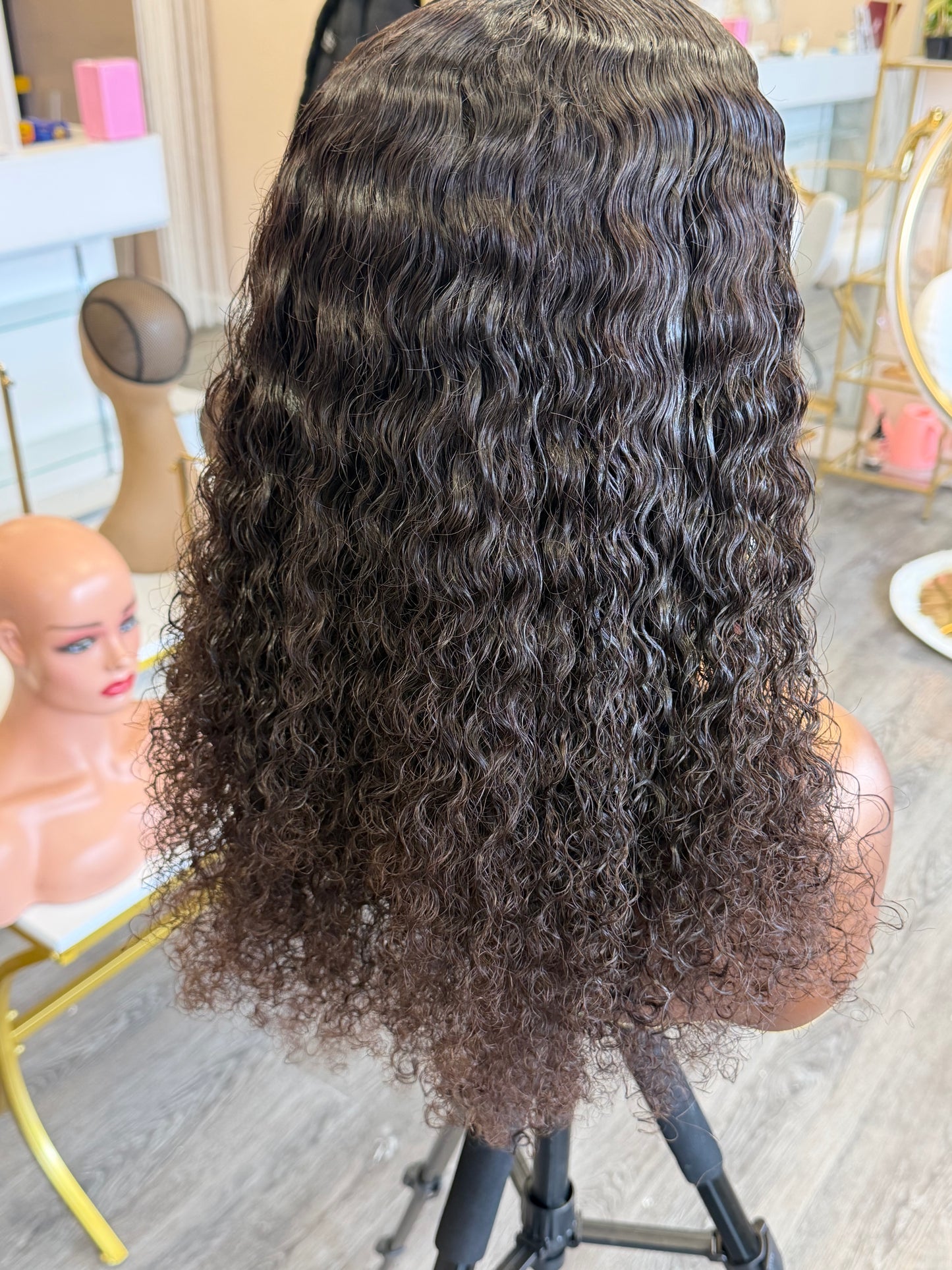 16” Raw Burmese Curly 6*6 HD Lace Closure Wig