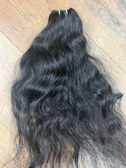 20” Raw Indian Natural Wave Jet Black SALE