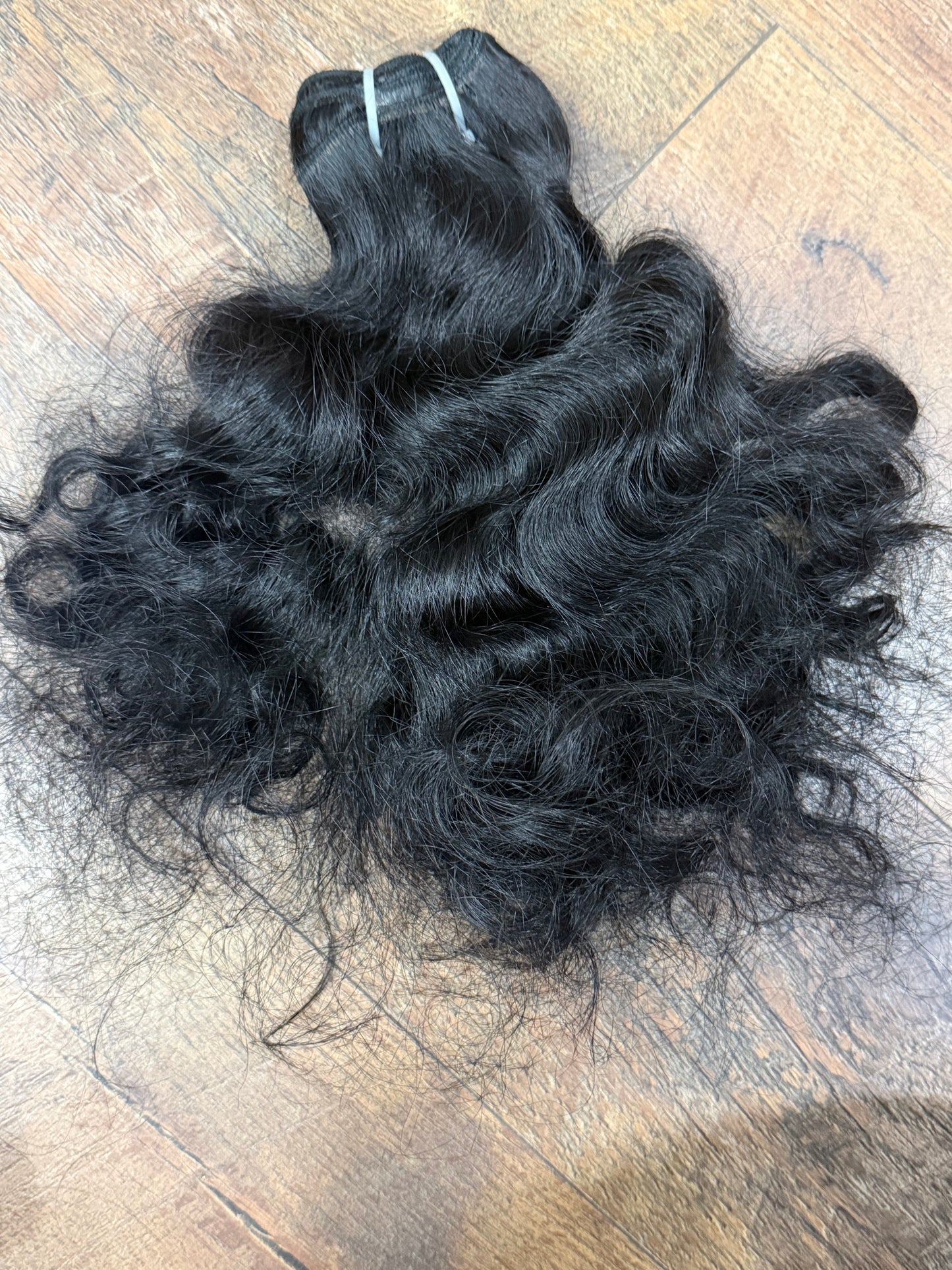 14” Raw Filipino Jet Black Curly Hair Bundle