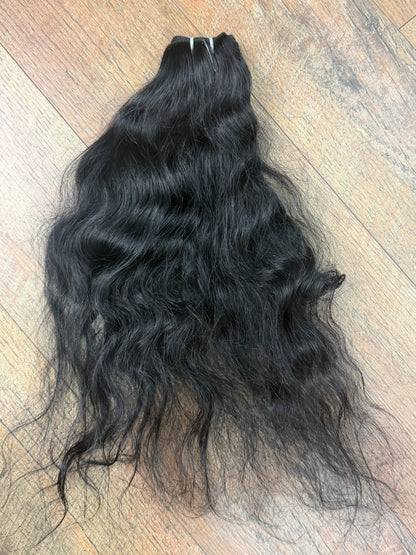 20” Raw Indian Natural Wave Jet Black SALE