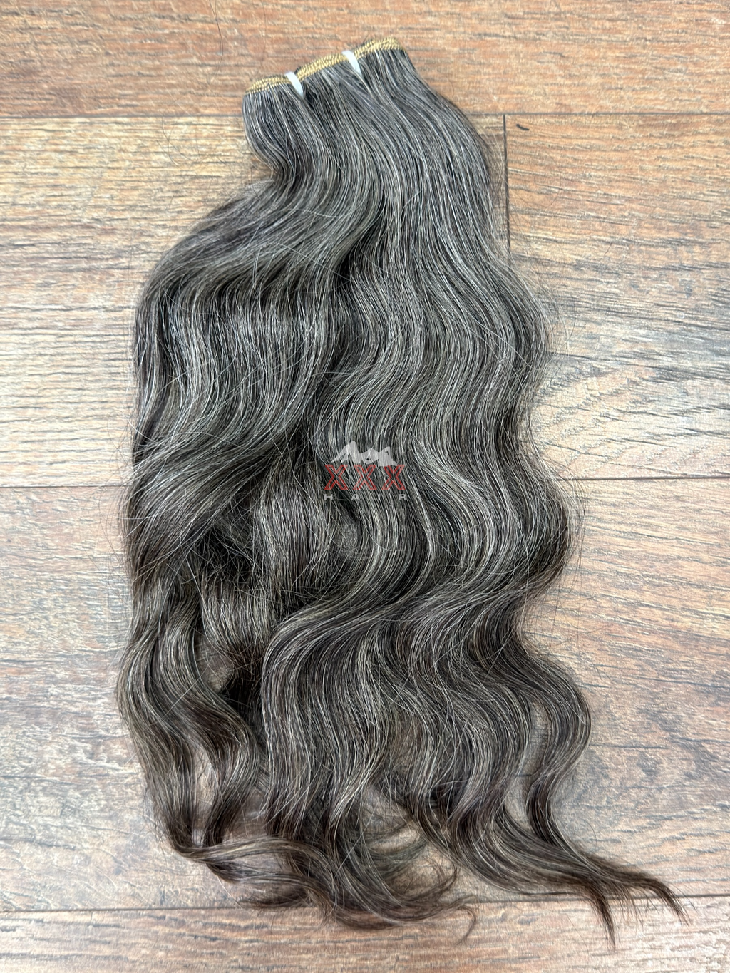 16” Raw Seawave Natural Gray Wavy Human Hair Bundle