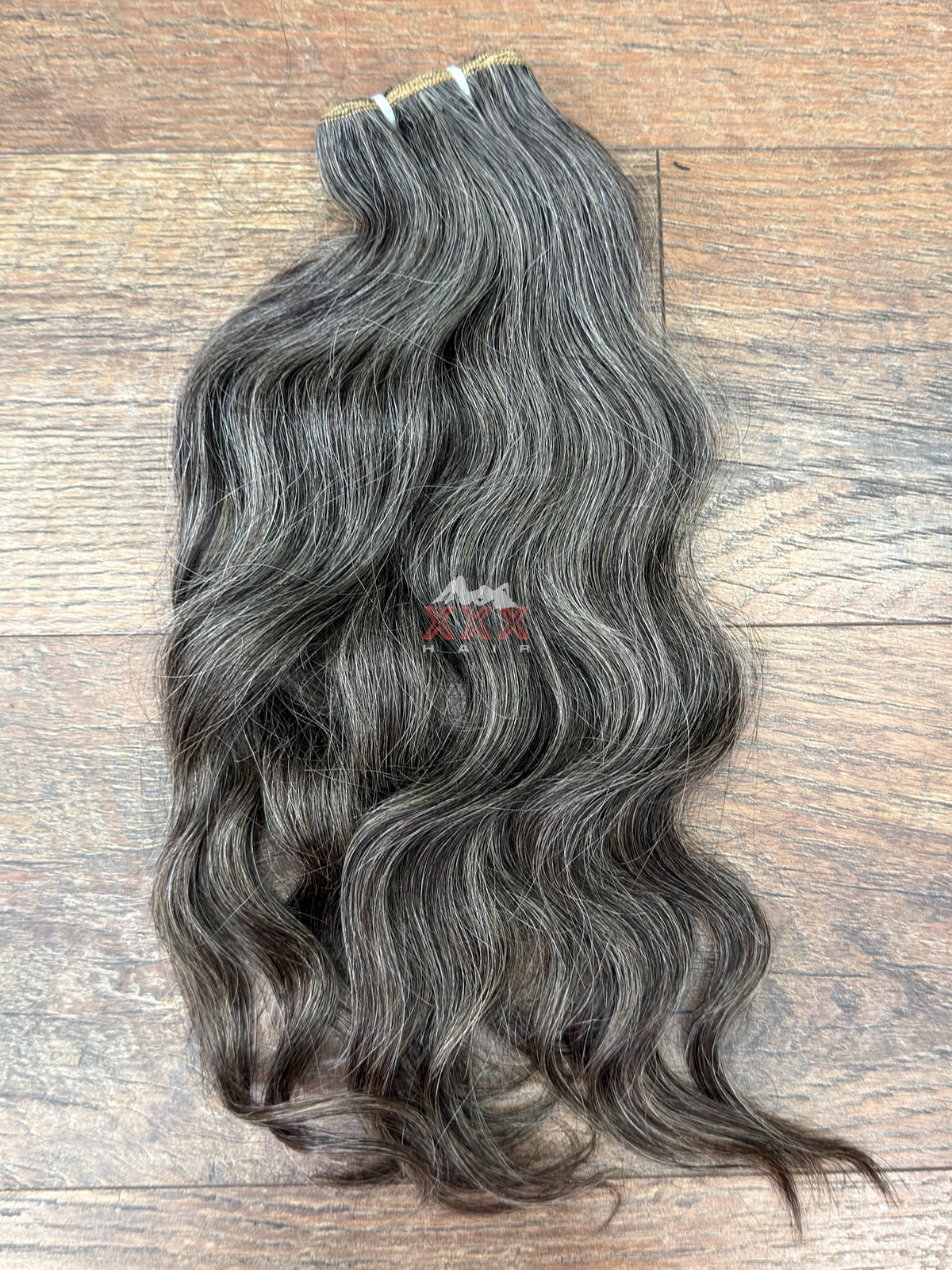 16” Raw Seawave Natural Gray Wavy Human Hair Bundle
