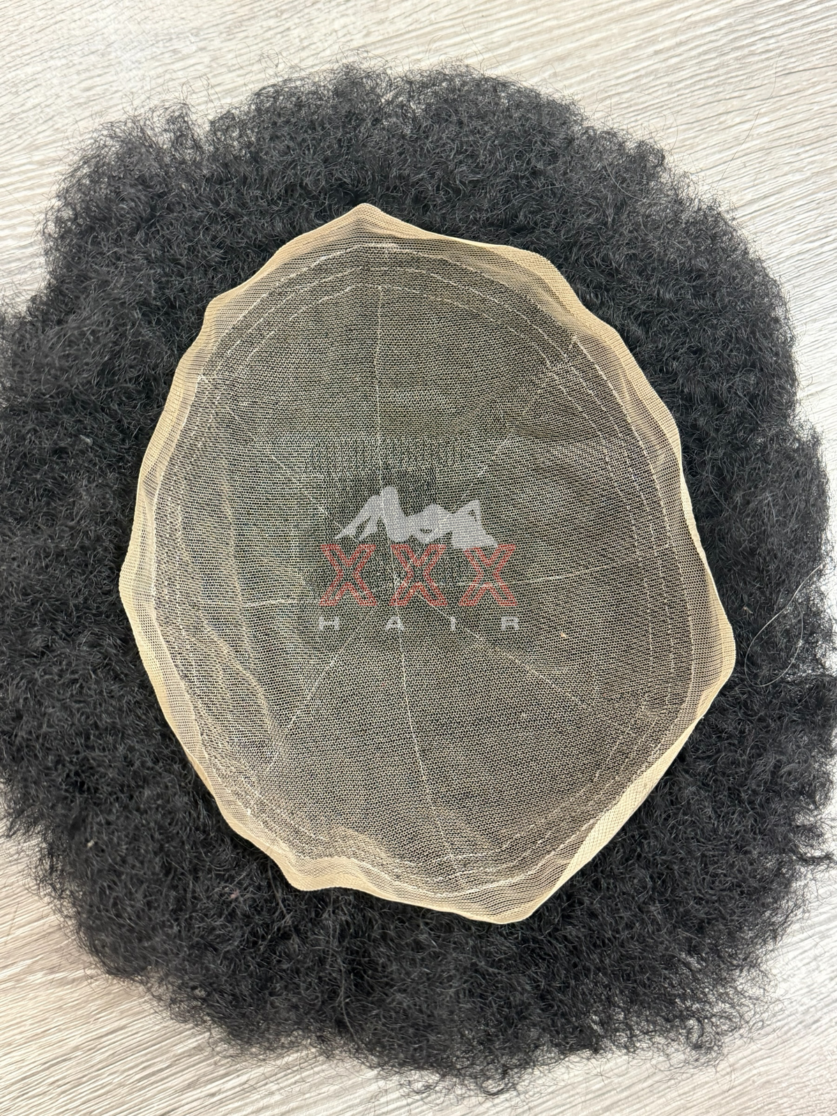 360 Wave Afro Kinky Curly 100% Human Hair Men’s Toupee Black 10x8 inch Q6 Hair System