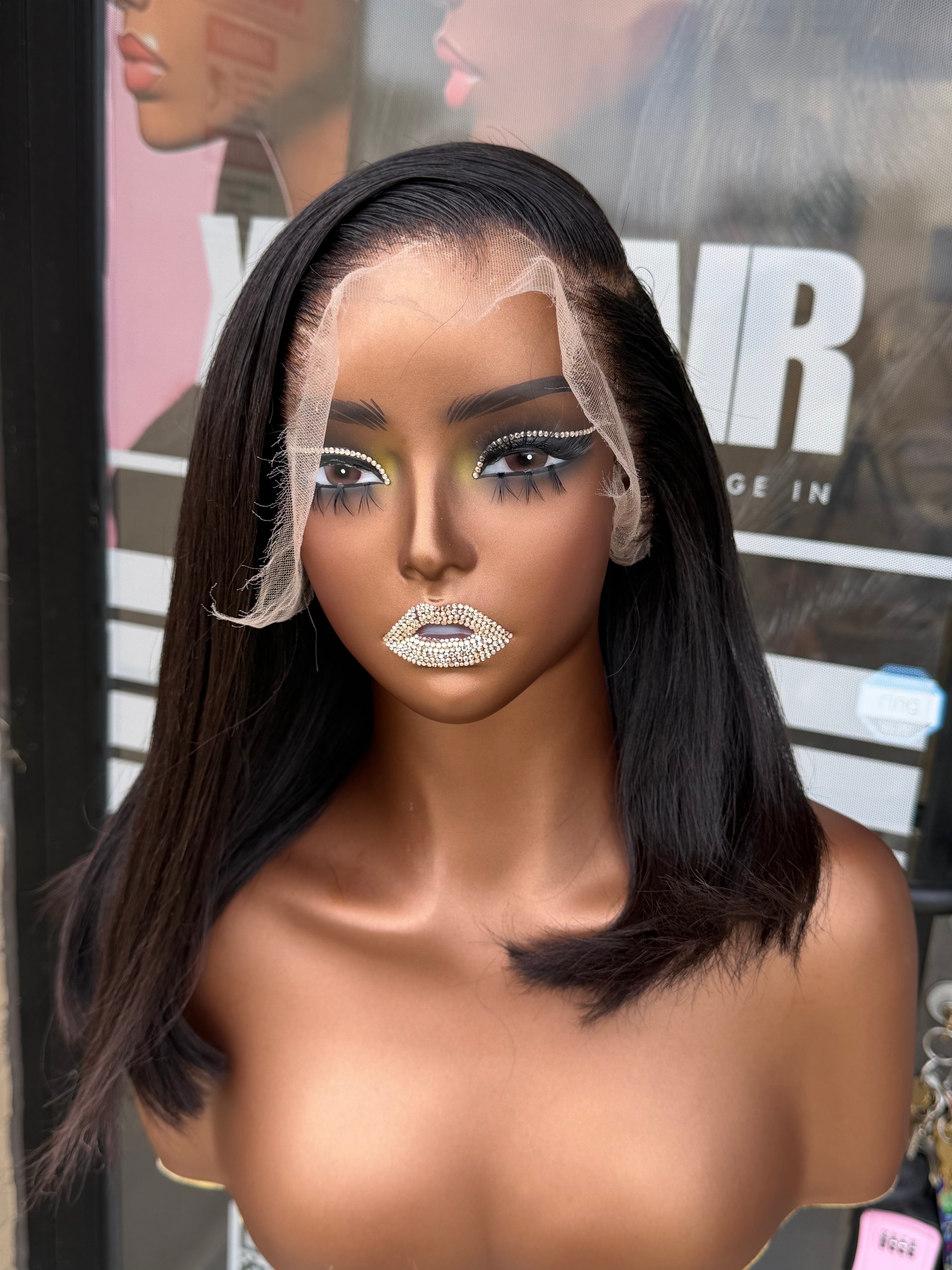 12” Virgin Cambodian Straight HD 13*6 Lace Frontal Human Hair Wig