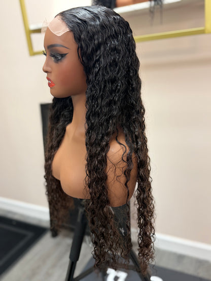 26” Virgin Burmese Curly Ombre HD 5*5 Lace Closure Wig