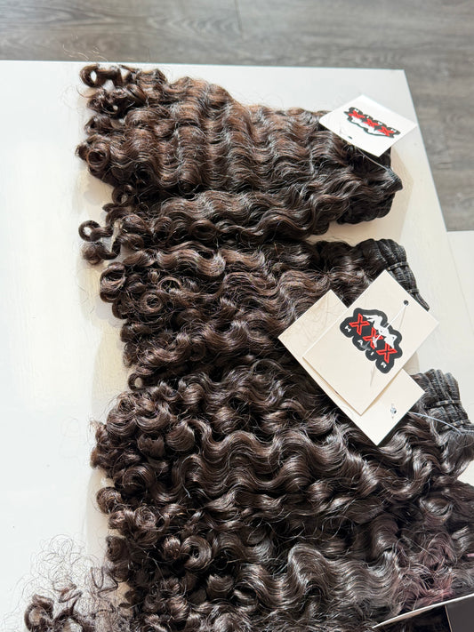 12” Raw Burmese Curly Hair Bundle