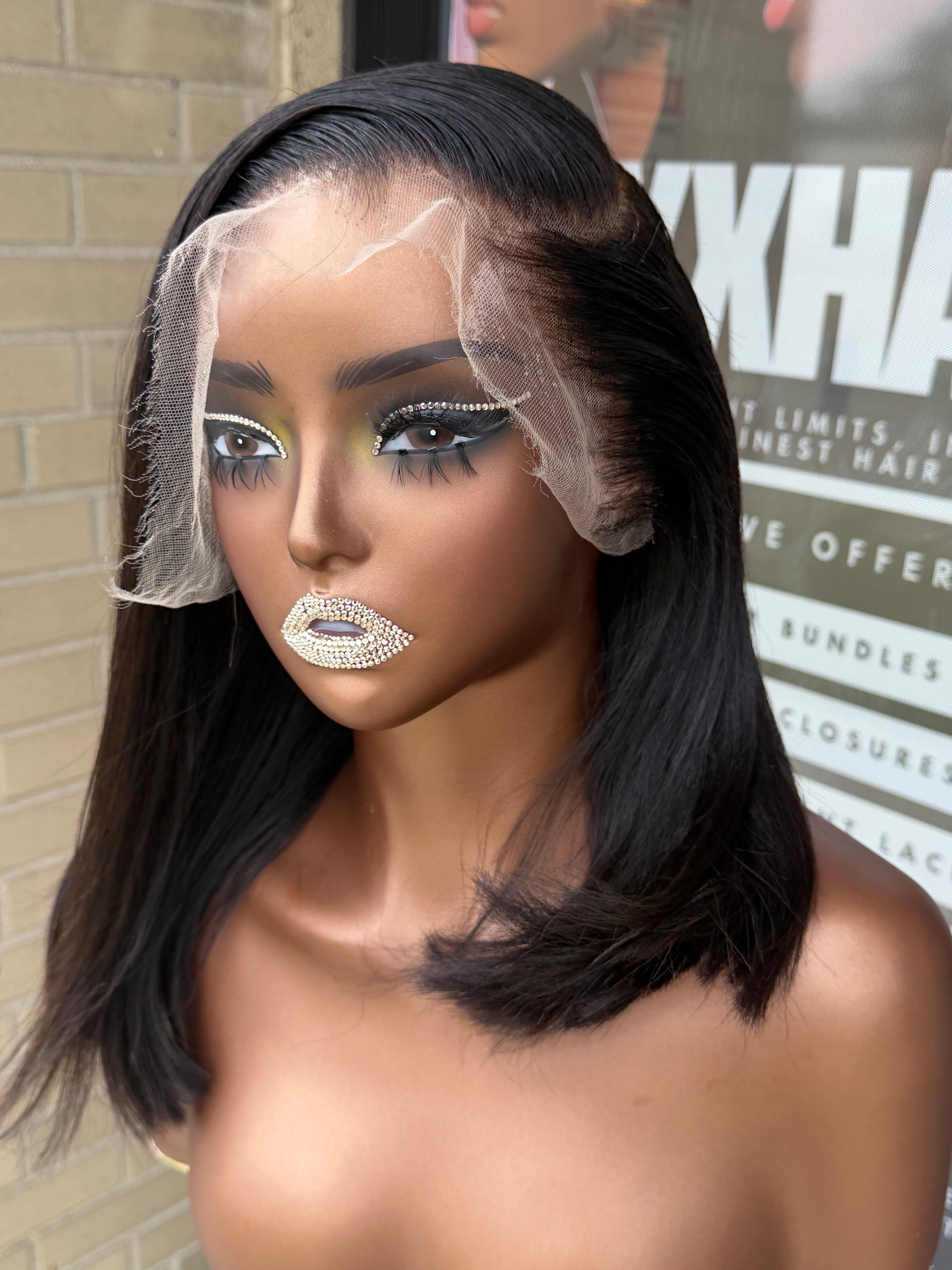 12” Virgin Cambodian Straight HD 13*6 Lace Frontal Human Hair Wig