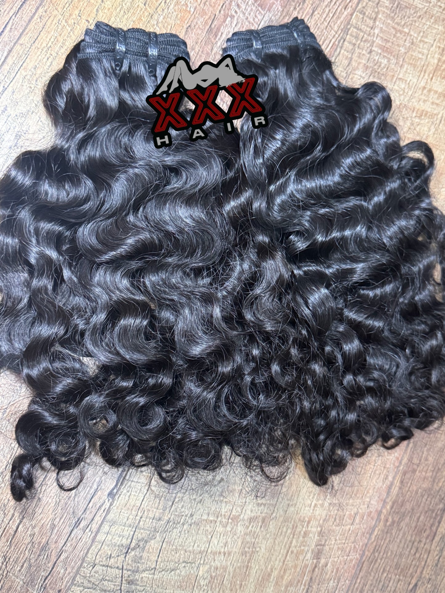 2 Bundles of 16” Burmese Curly Virgin Human Hair