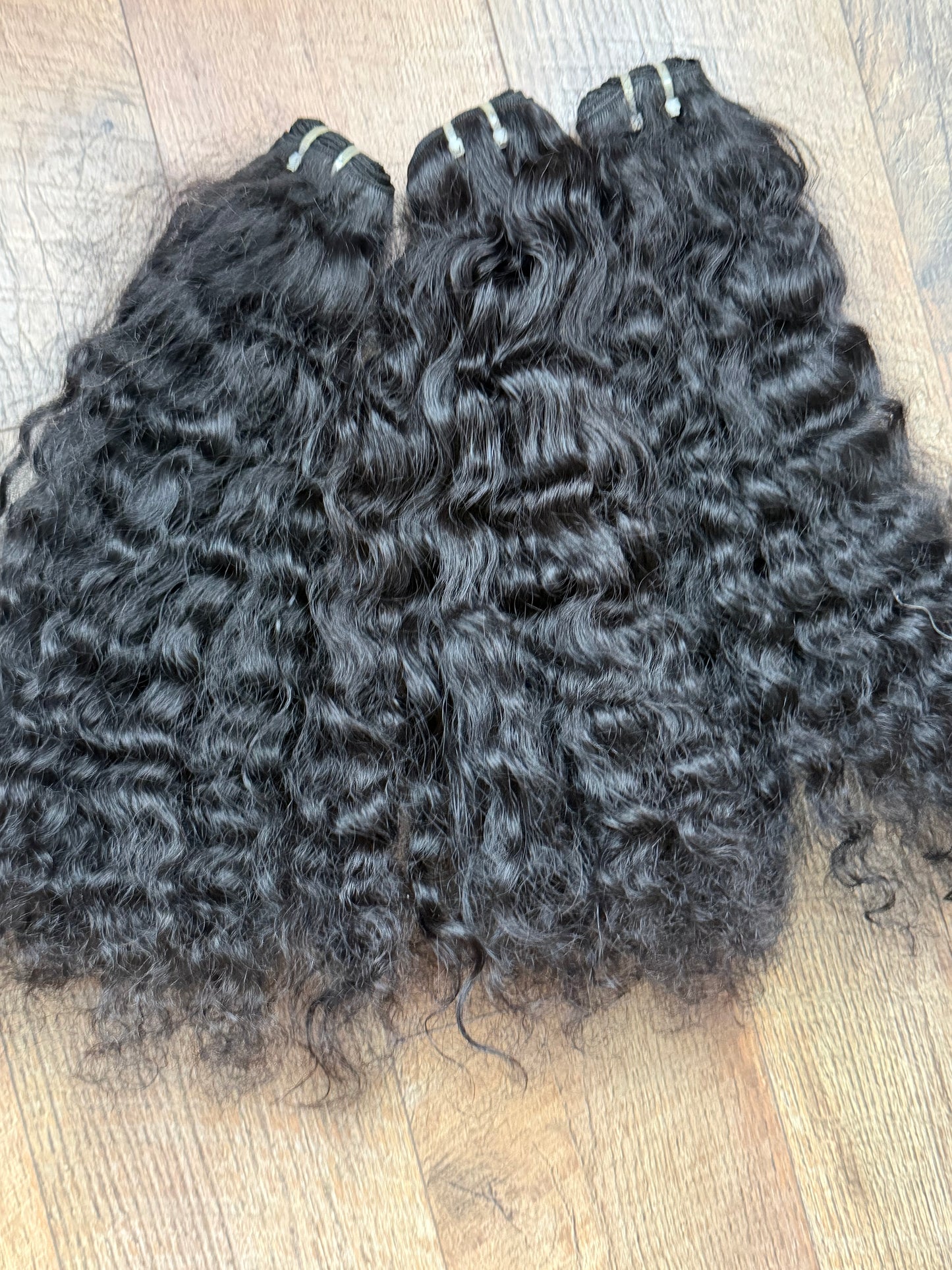 3 Bundles Of Raw Cambodian Curly Human Hair Deal 20”20”20” (SALE)