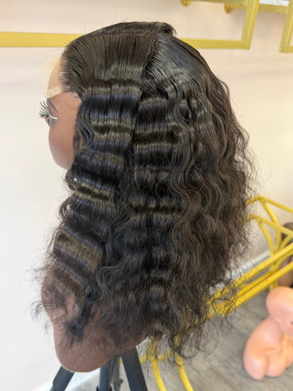 12” Virgin Brazilian Human Hair HD 5*5 Lace Closure Wig