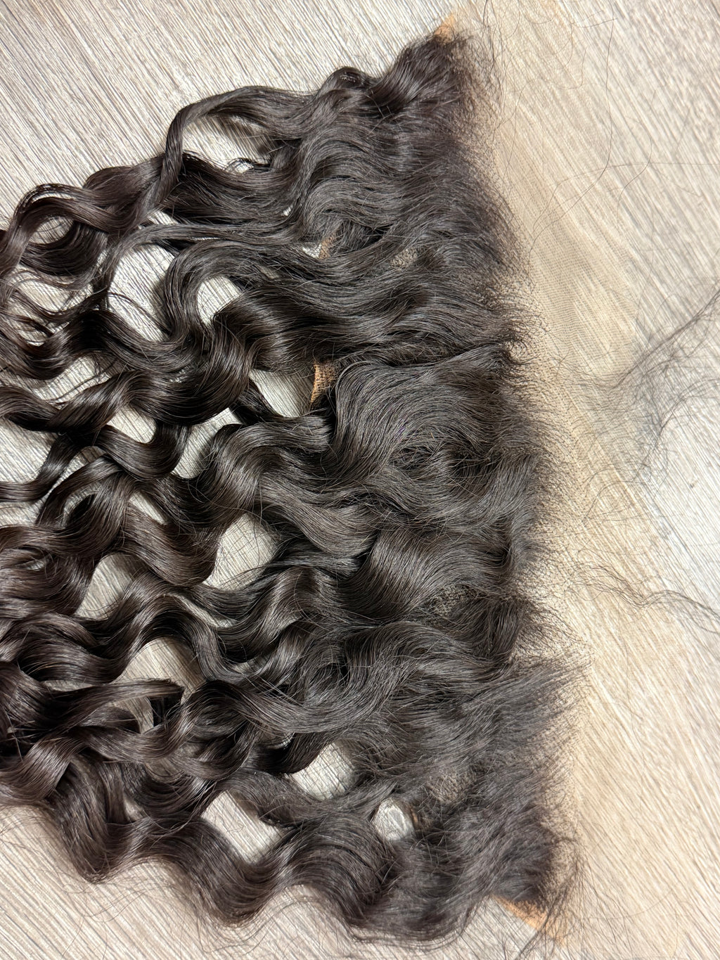 16” Raw Indian Curly HD 13*4 Lace Frontal
