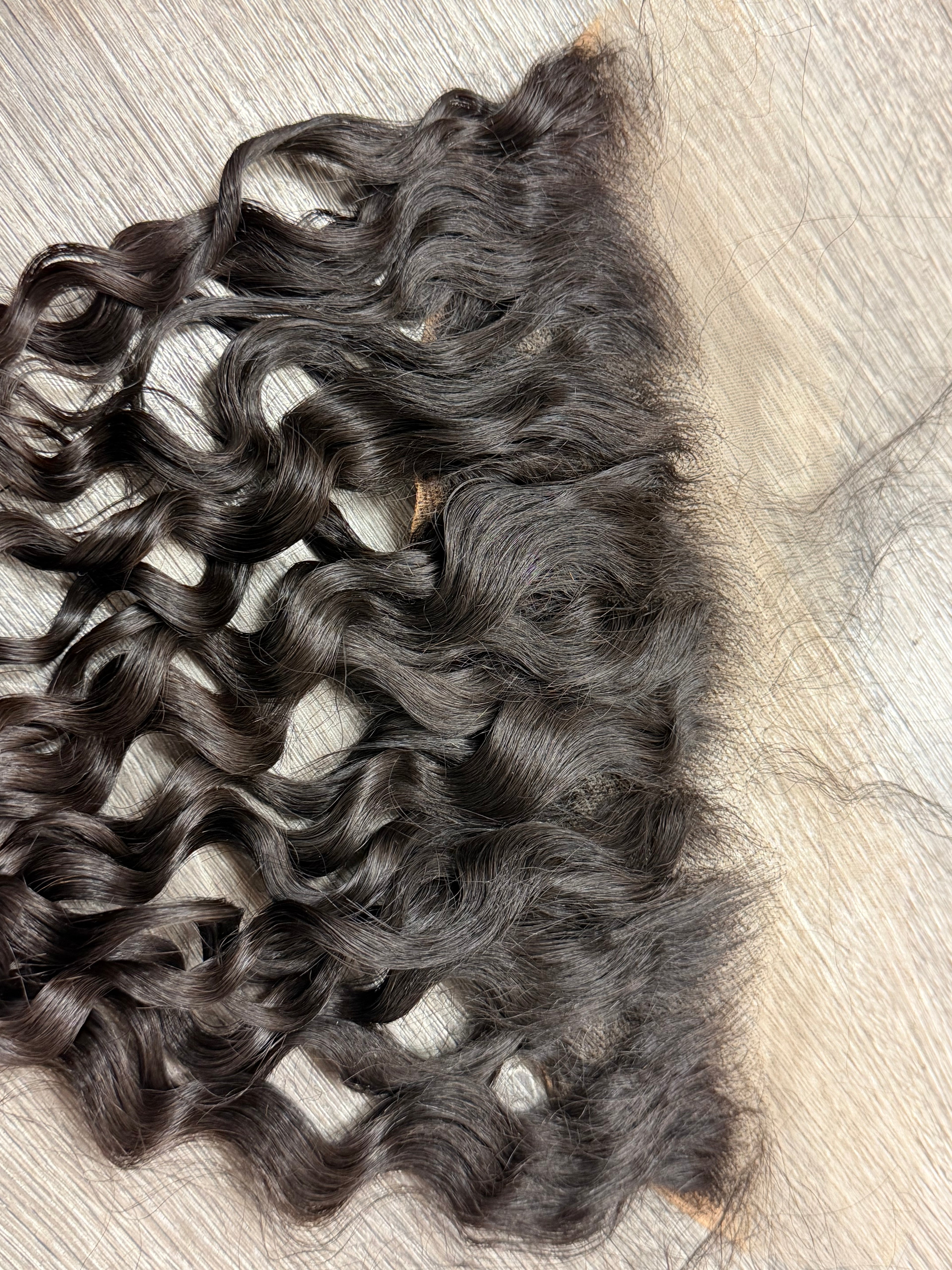 16” Raw Indian Curly HD 13*4 Lace Frontal