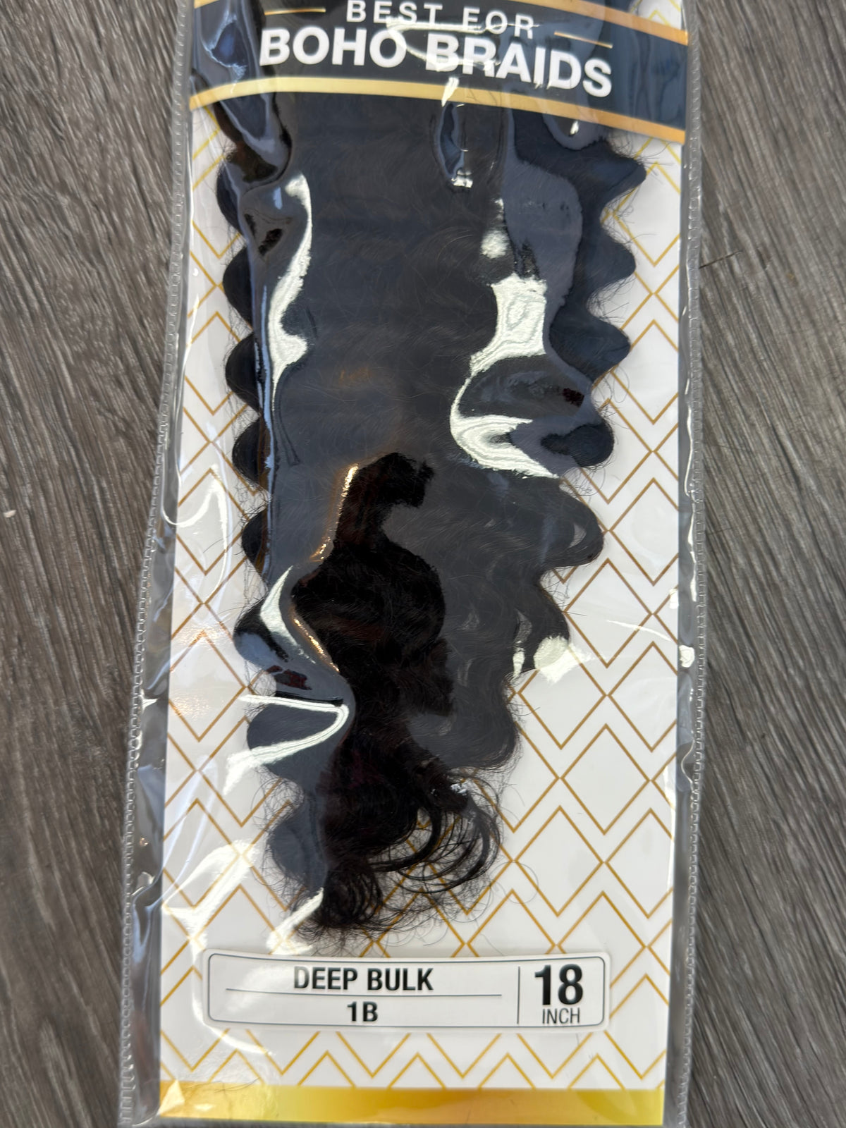 18” Empire Bulk Braiding Hair #1B Boho Braids Deep Wave