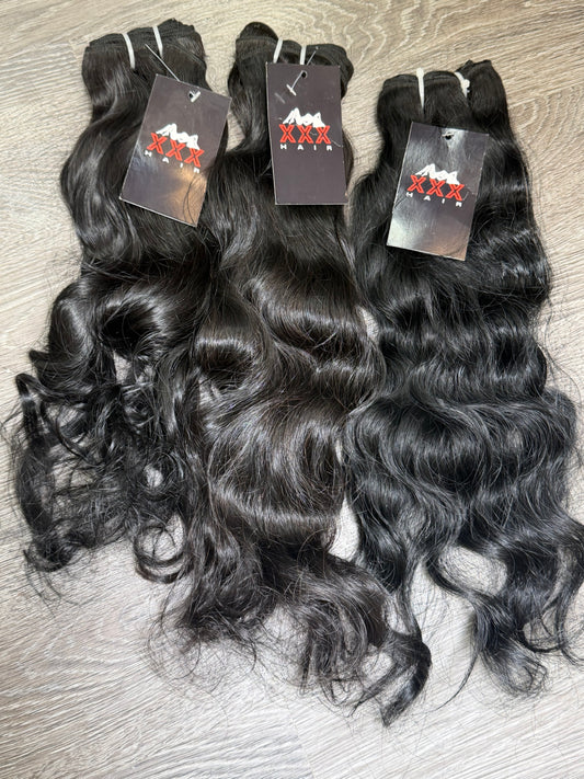 3 Bundles Raw Indian Single Donor Wavy Hair Deal 20”20”20”