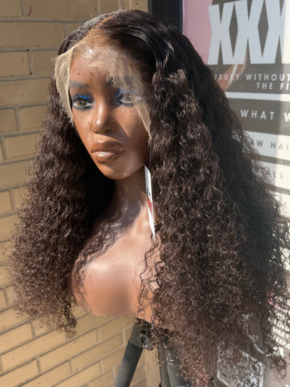 18” Raw Burmese Curly HD 13*6 Lace Frontal Wig