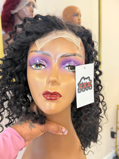 12” Quick Wig Curly Human Hair Wig
