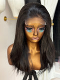 14” Raw Cambodian Straight 6*6 HD Lace Closure Human Hair Wig