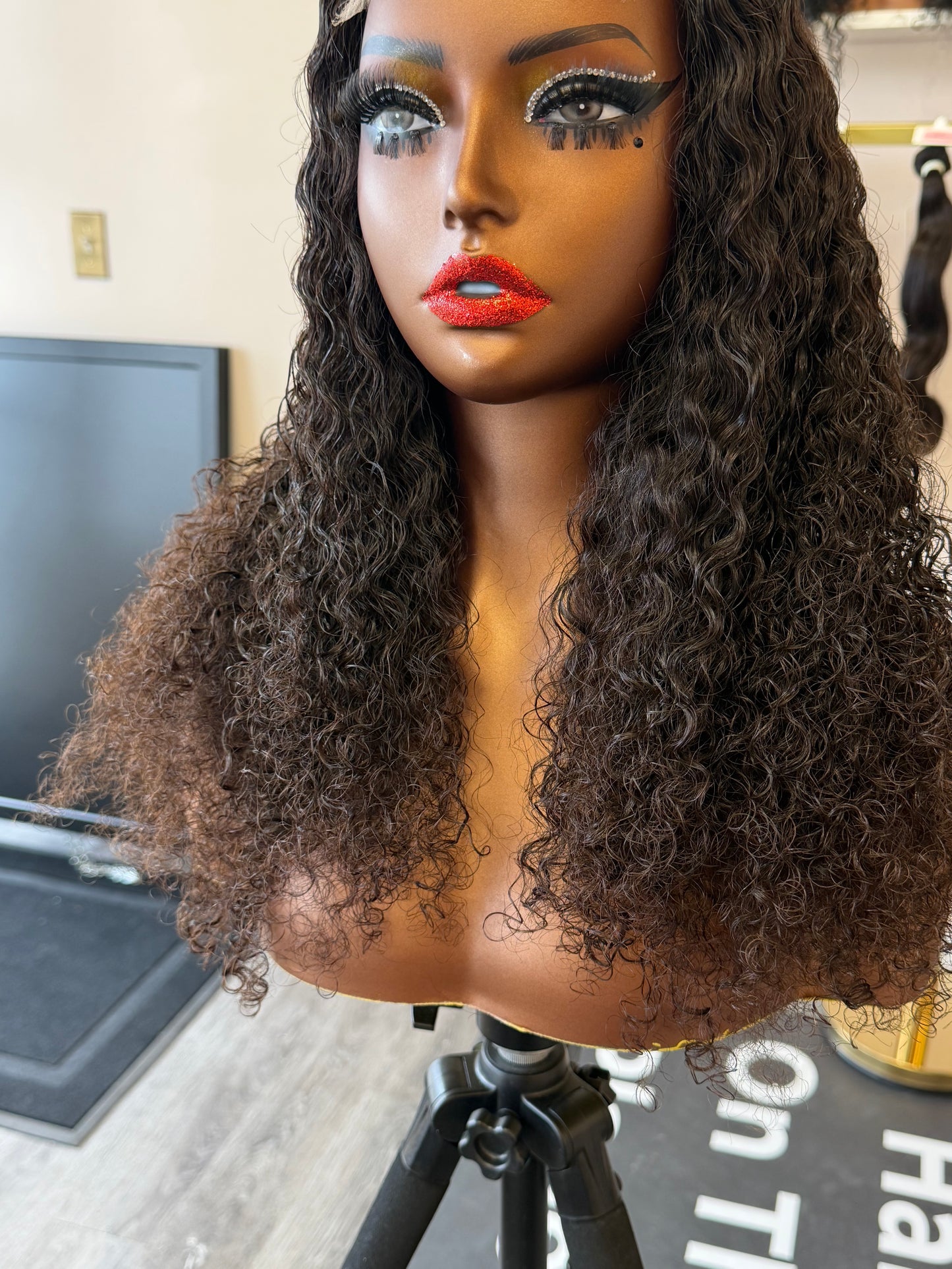 16” Raw Burmese Curly 6*6 HD Lace Closure Wig