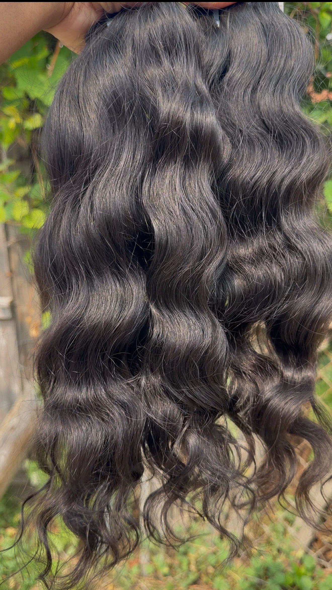 3 Bundles Of Raw Indian Wavy Human Hair Deal 18”20”22”