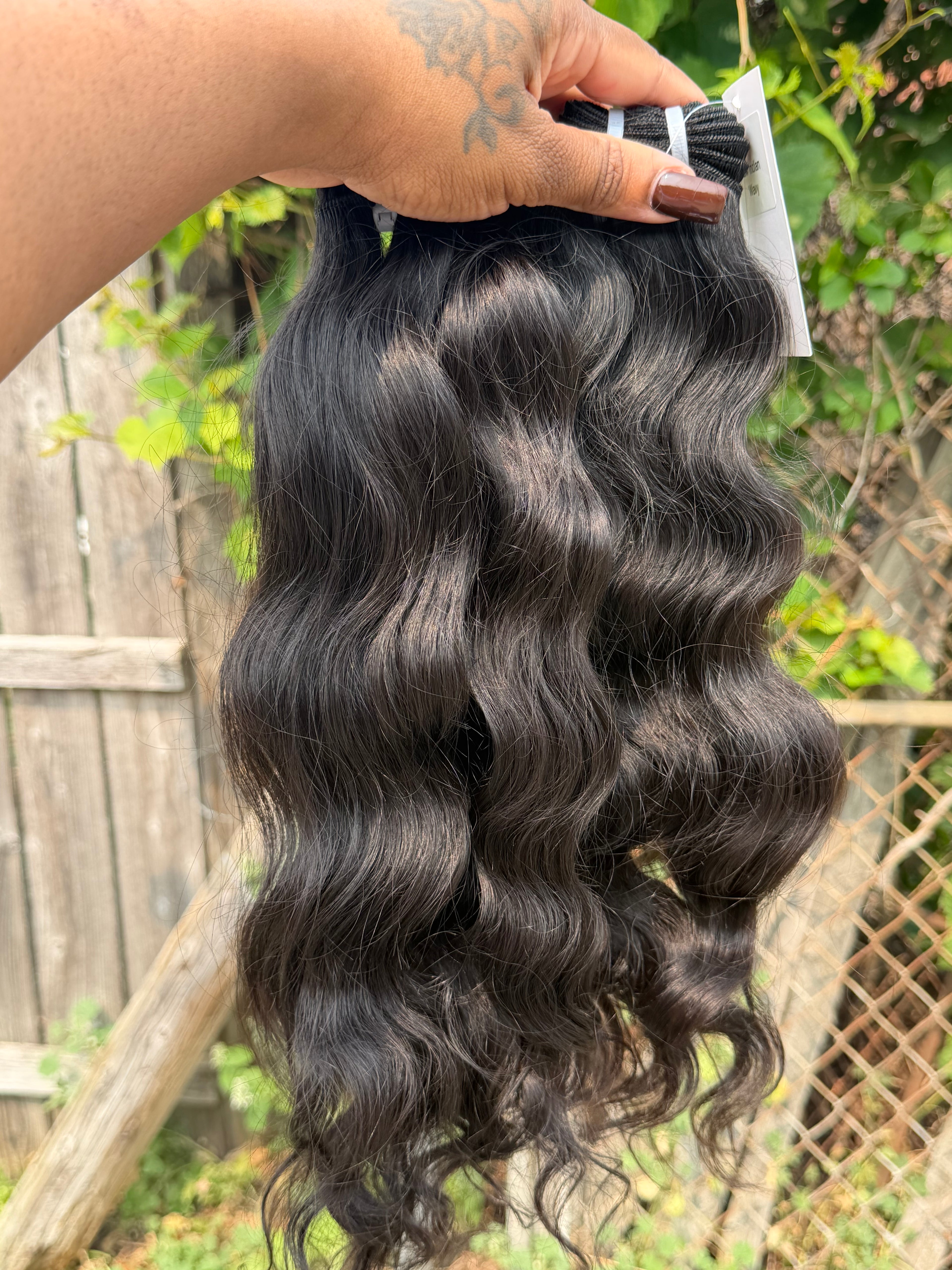 3 Bundles Of Raw Indian Wavy Human Hair Deal 18”20”22”