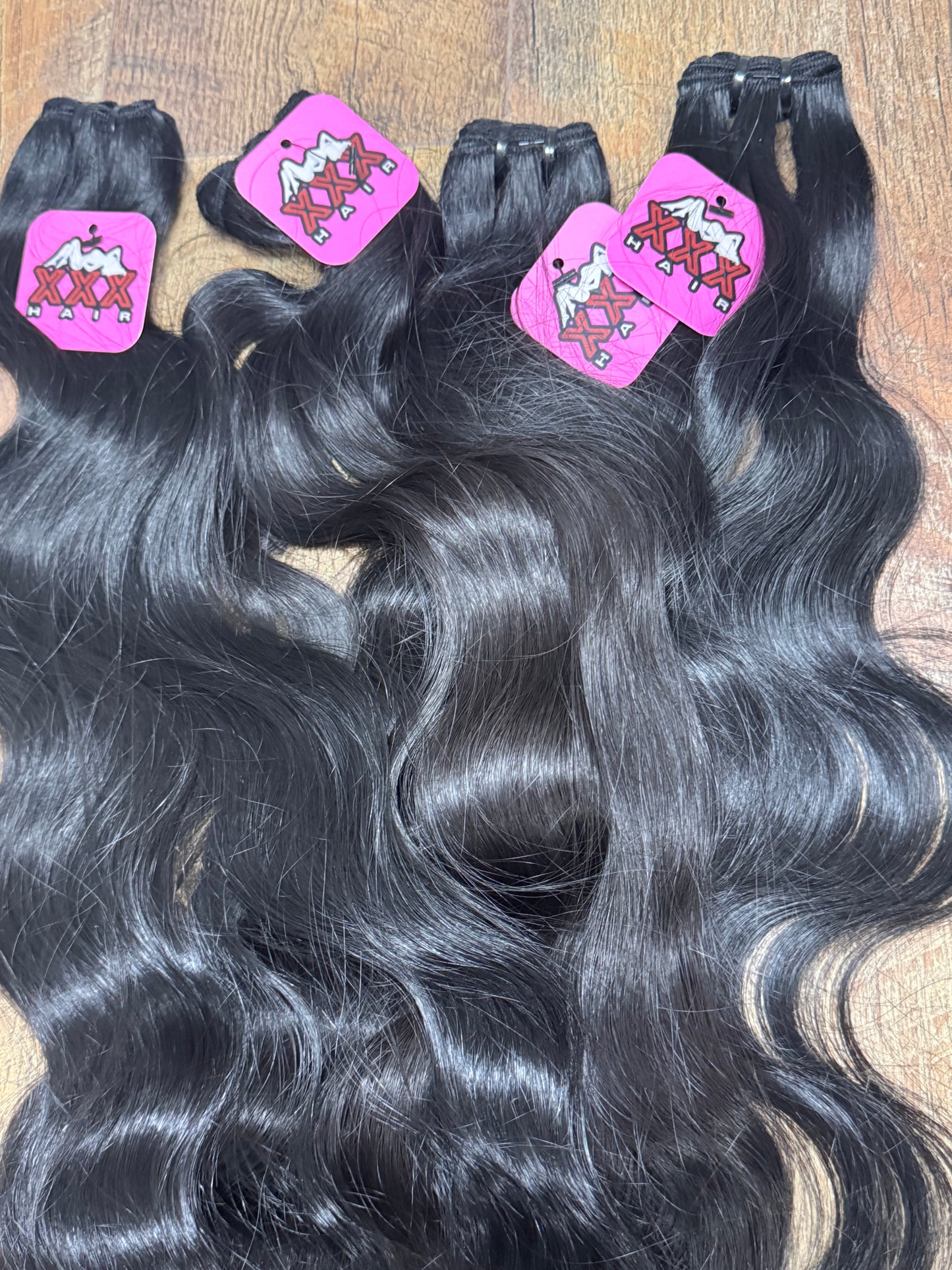 4 Bundles of 32” Raw Cambodian Wavy Human Hair Bundles Deal