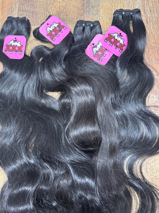 4 Bundles of 32” Raw Cambodian Wavy Human Hair Bundles Deal