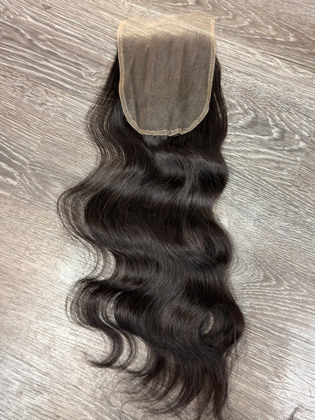 18” Raw Cambodian Wavy Human Hair HD 5*5 Lace Closure