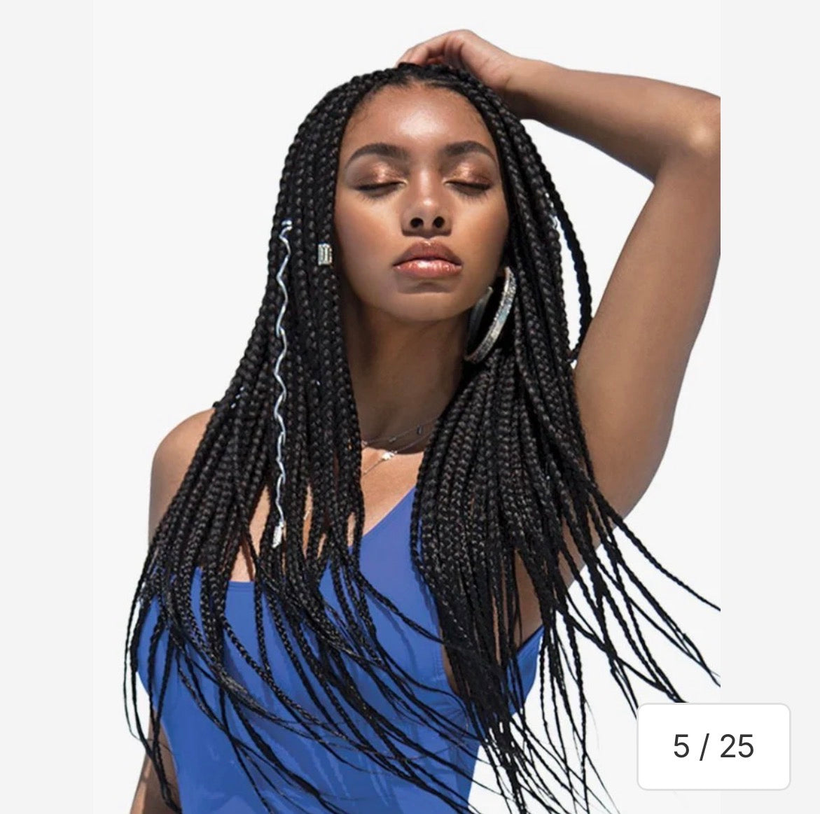 SENSATIONNEL AFRICAN 3X PRE-STRETCHED RUWA BRAID 24" COLOR #1B