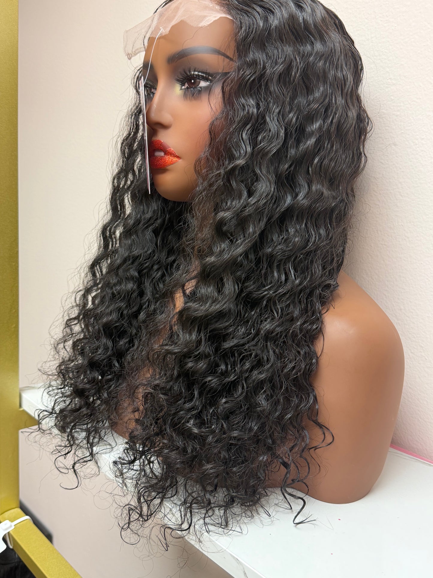 18” Raw Cambodian Curly 5*5 Swiss Lace Closure Wig