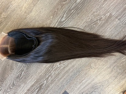20” Virgin Cambodian Straight HD 6*6 Lace Closure Human Hair Wig