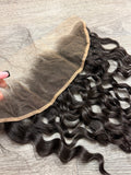 16” Raw Indian Curly HD 13*4 Lace Frontal